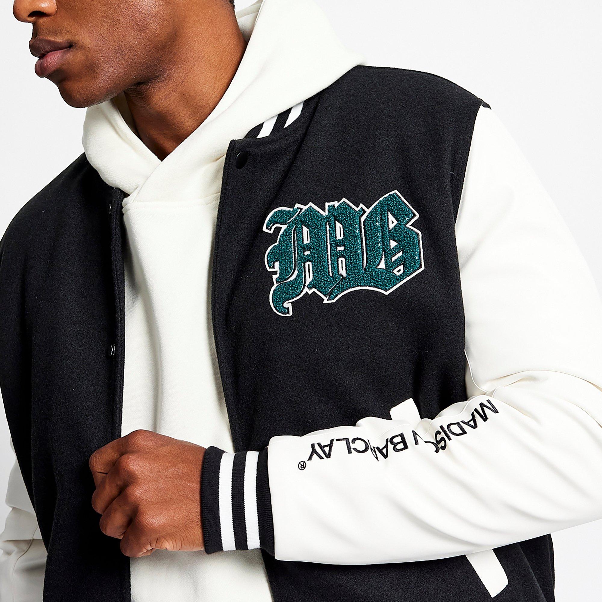 Zwart - Madison Barclay - Lincoln Baseball Wool Jacket - 3