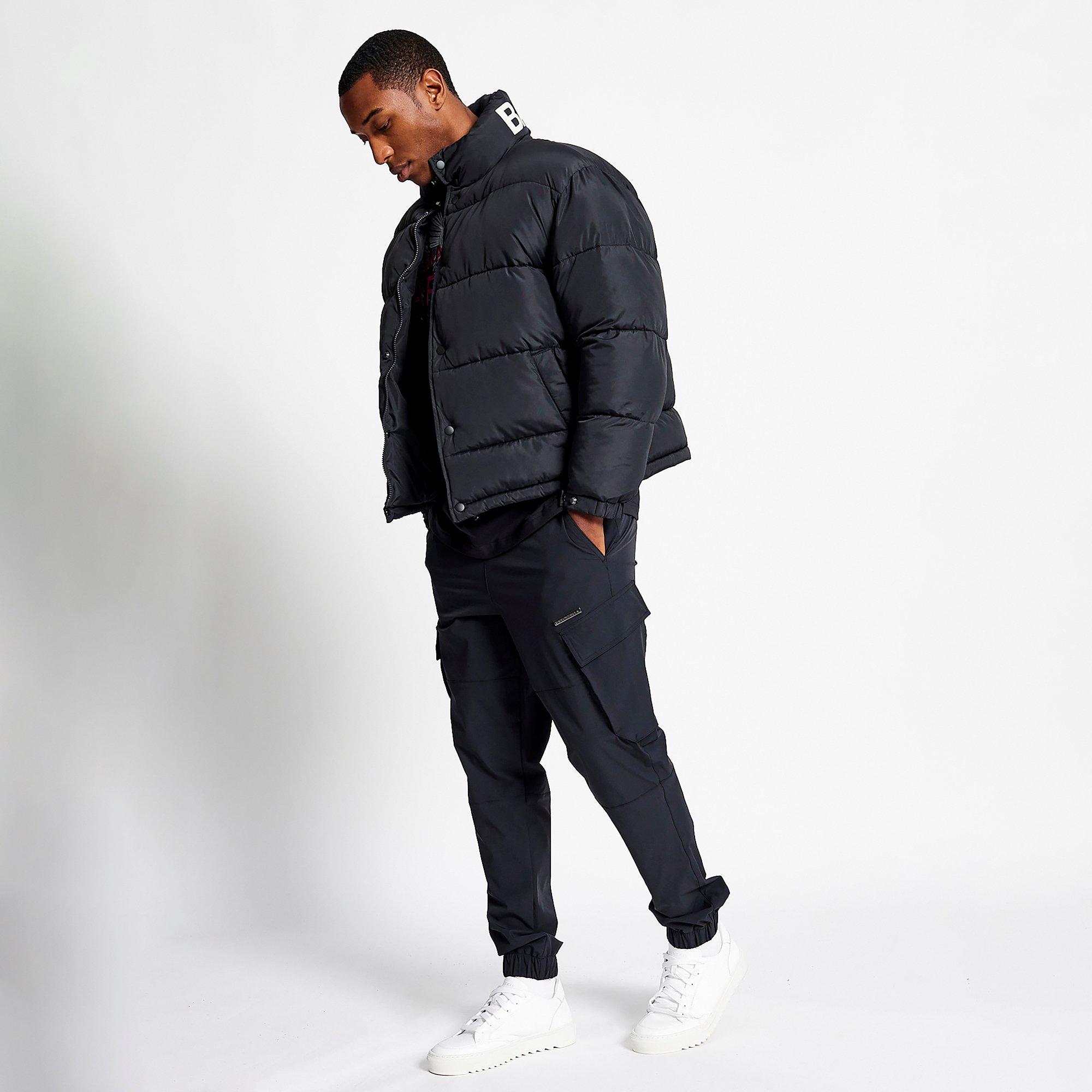 Noir - Madison Barclay - Men's Franklin Mock Down Quilted Long Sleeve Quilted Jacket - 2