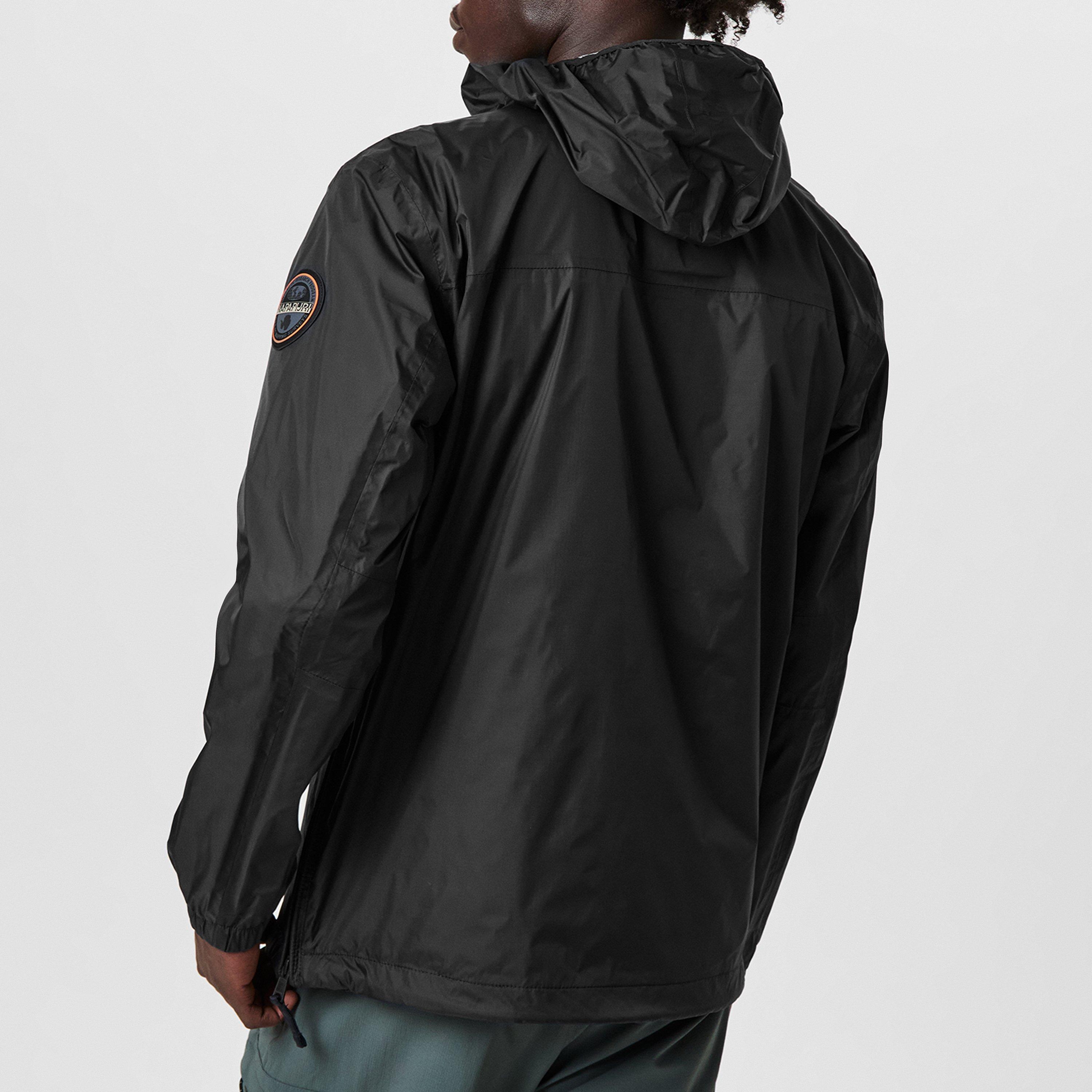 Black 041 - Napapijri - Men's Rainforest Pocket Half-Zip Water-Resistant Windbreaker - 4