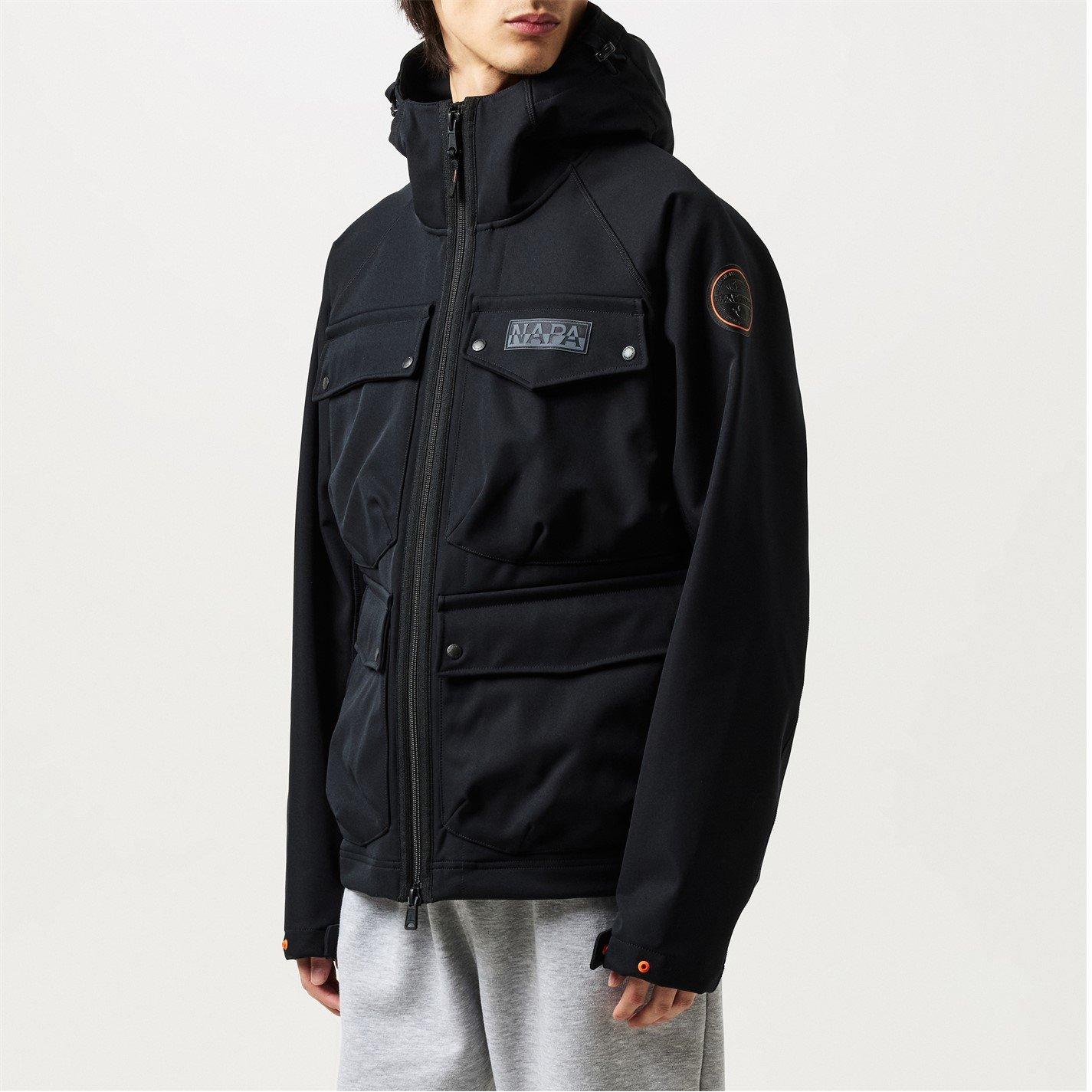 Black Beauty - Napapijri - Men's Rivalto Water Resistant Long Sleeve Rain Anorak - 3