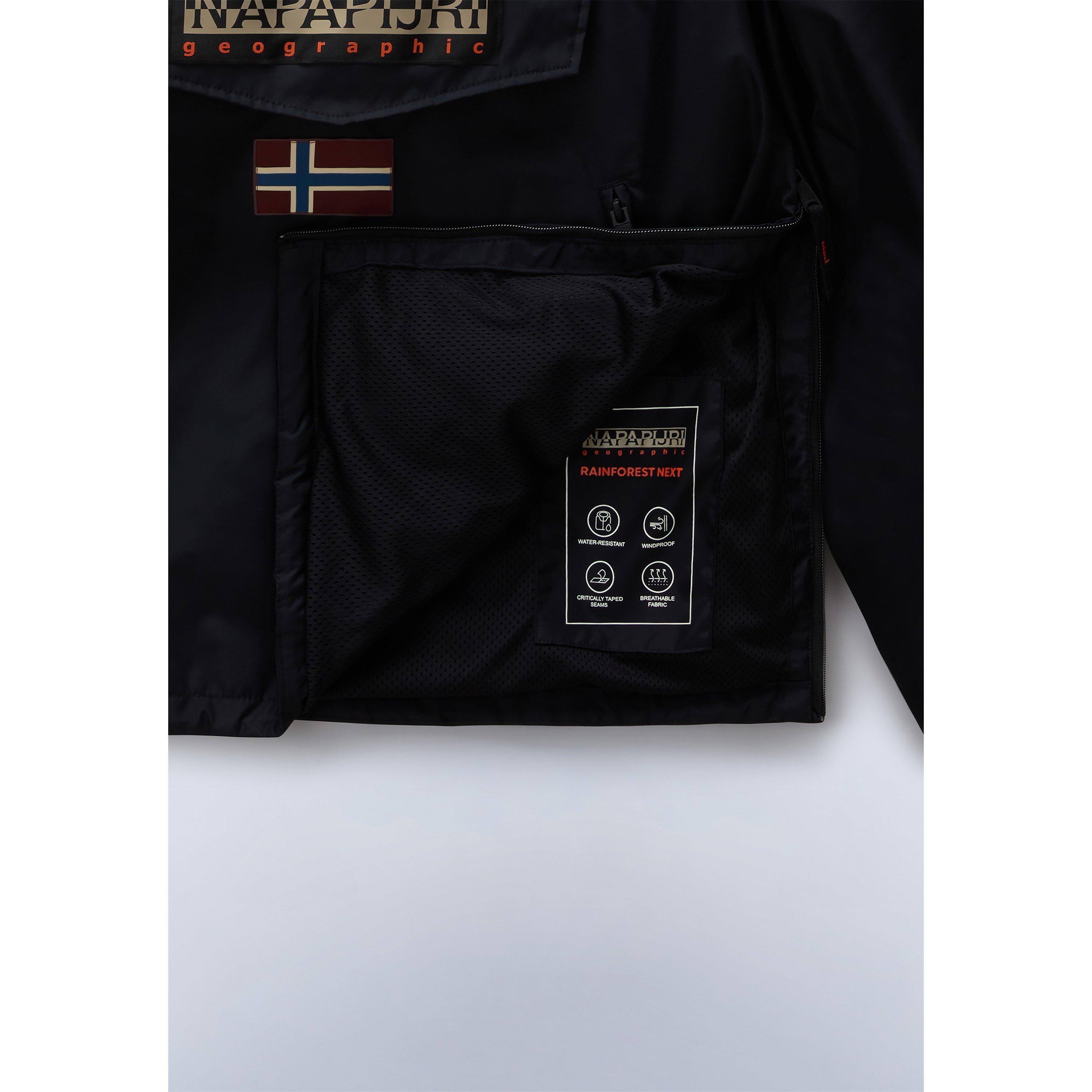Black Beauty - Napapijri - Men's Rainforest Waterproof Half-Zip Rain Anorak - 3