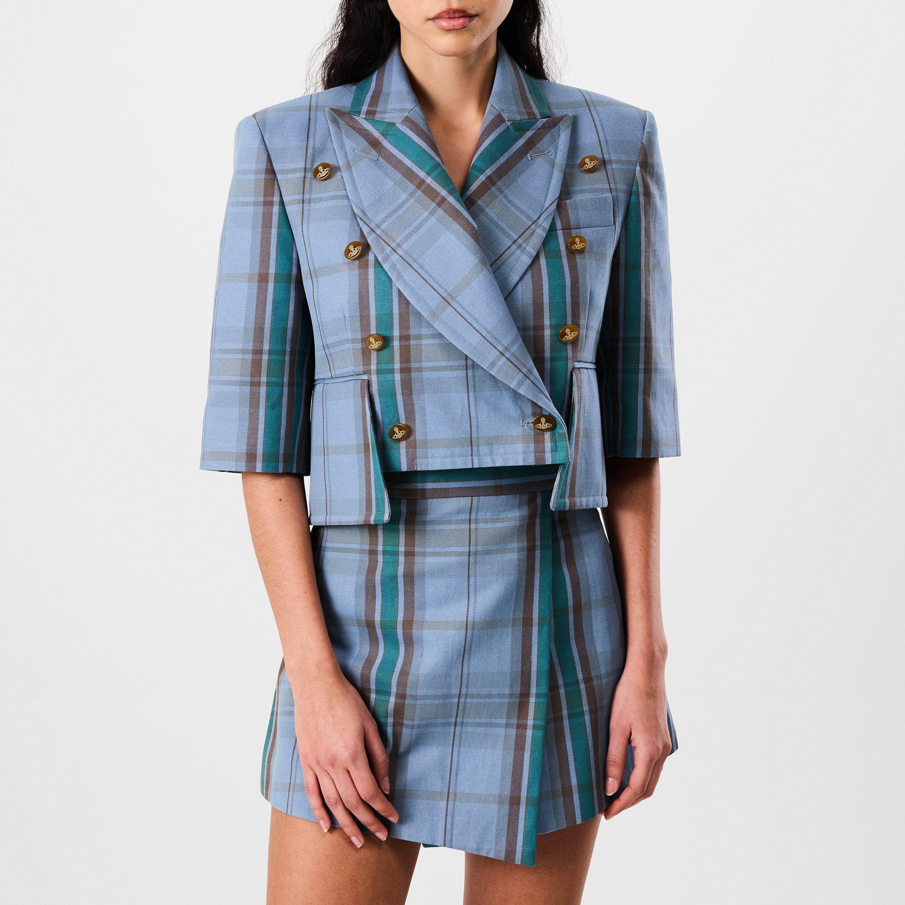 国内発/送料関税込【Vivienne Westwood】 Tartan Cropped Blazer 国内発/送料関税込【Vivienne Westwood】 Tartan Cropped Blazer