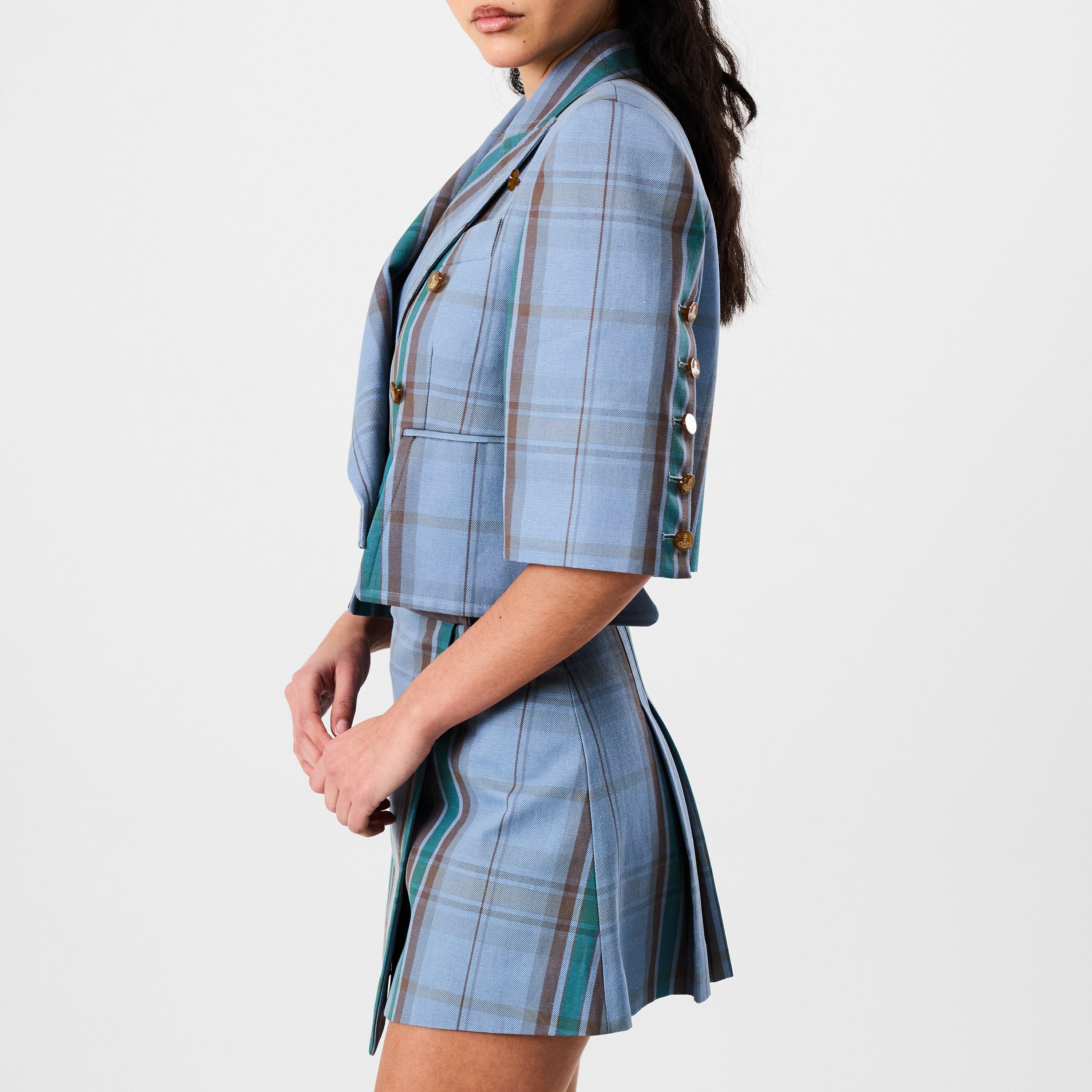 Multi - Vivienne Westwood - Women's Tartan Cropped Blazer - 2