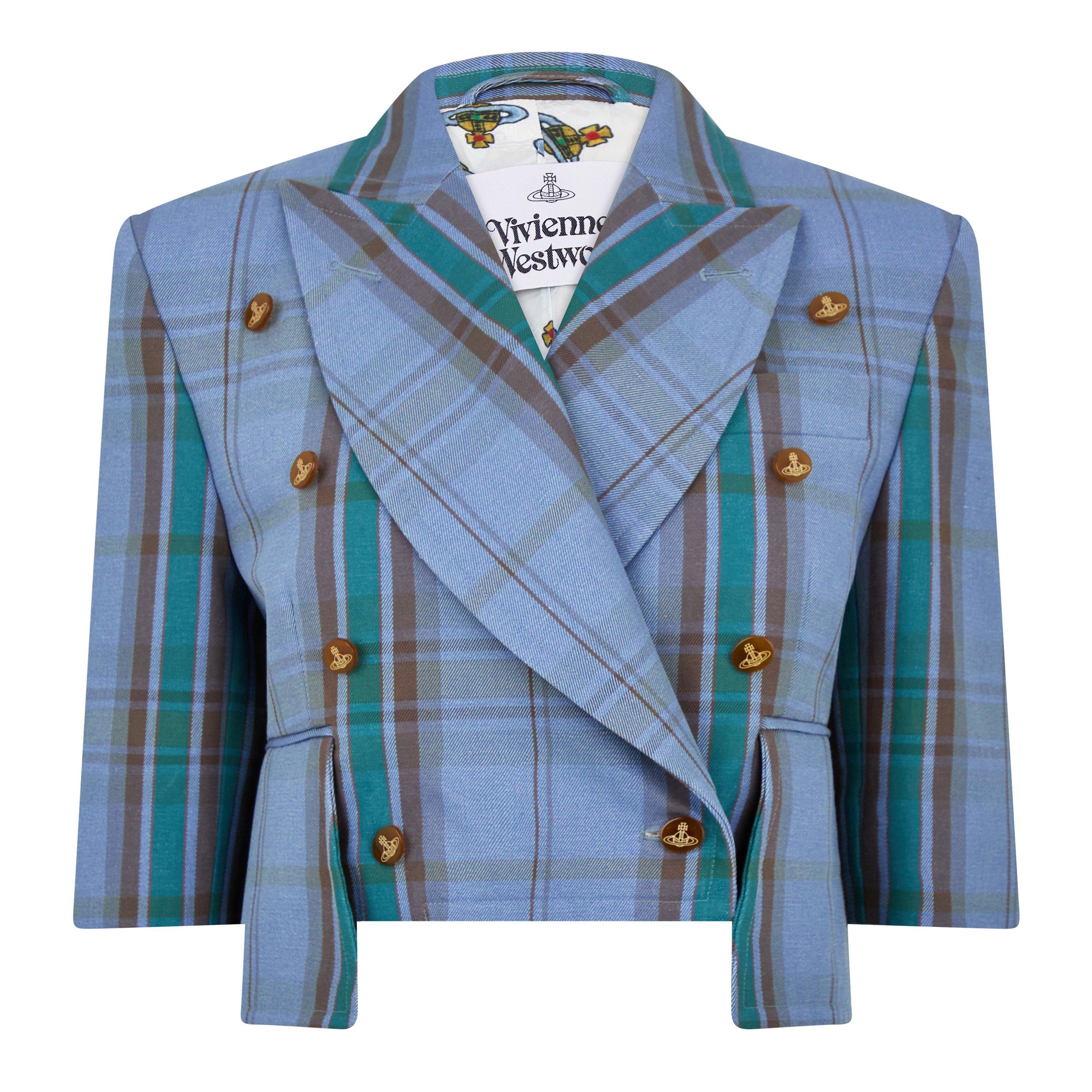 Multi - Vivienne Westwood - Women's Tartan Cropped Blazer - 5