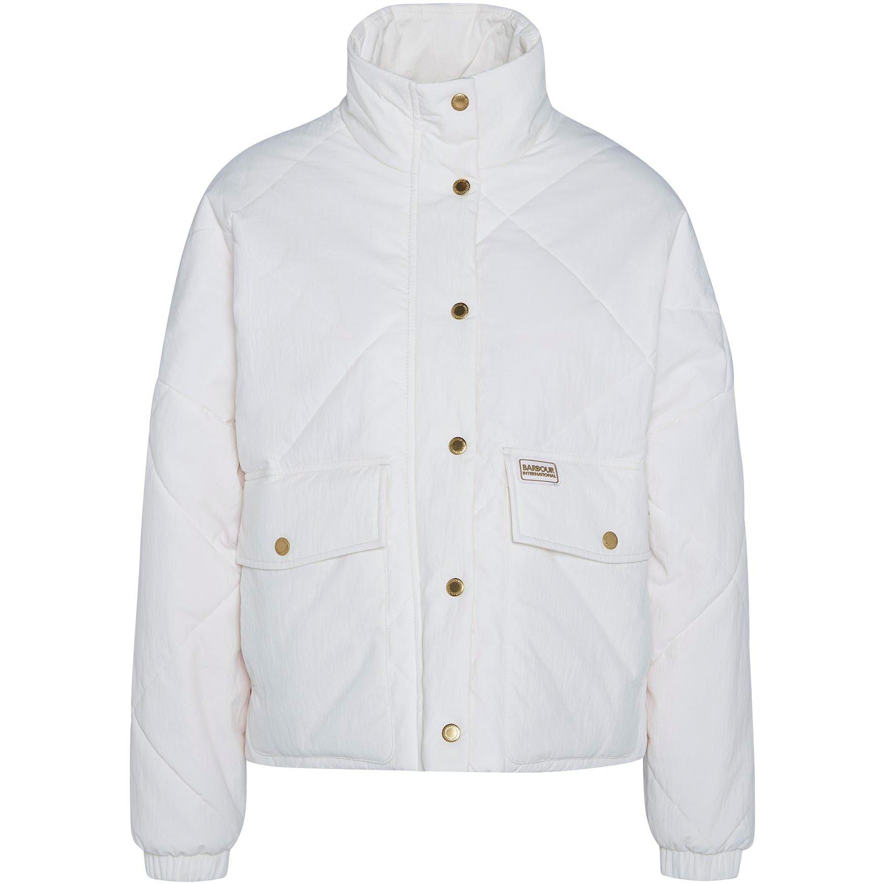 Neutral/Mandar - Barbour International - Women's Zola Long Sleeve Stand Collar Quilted Jacket - 1