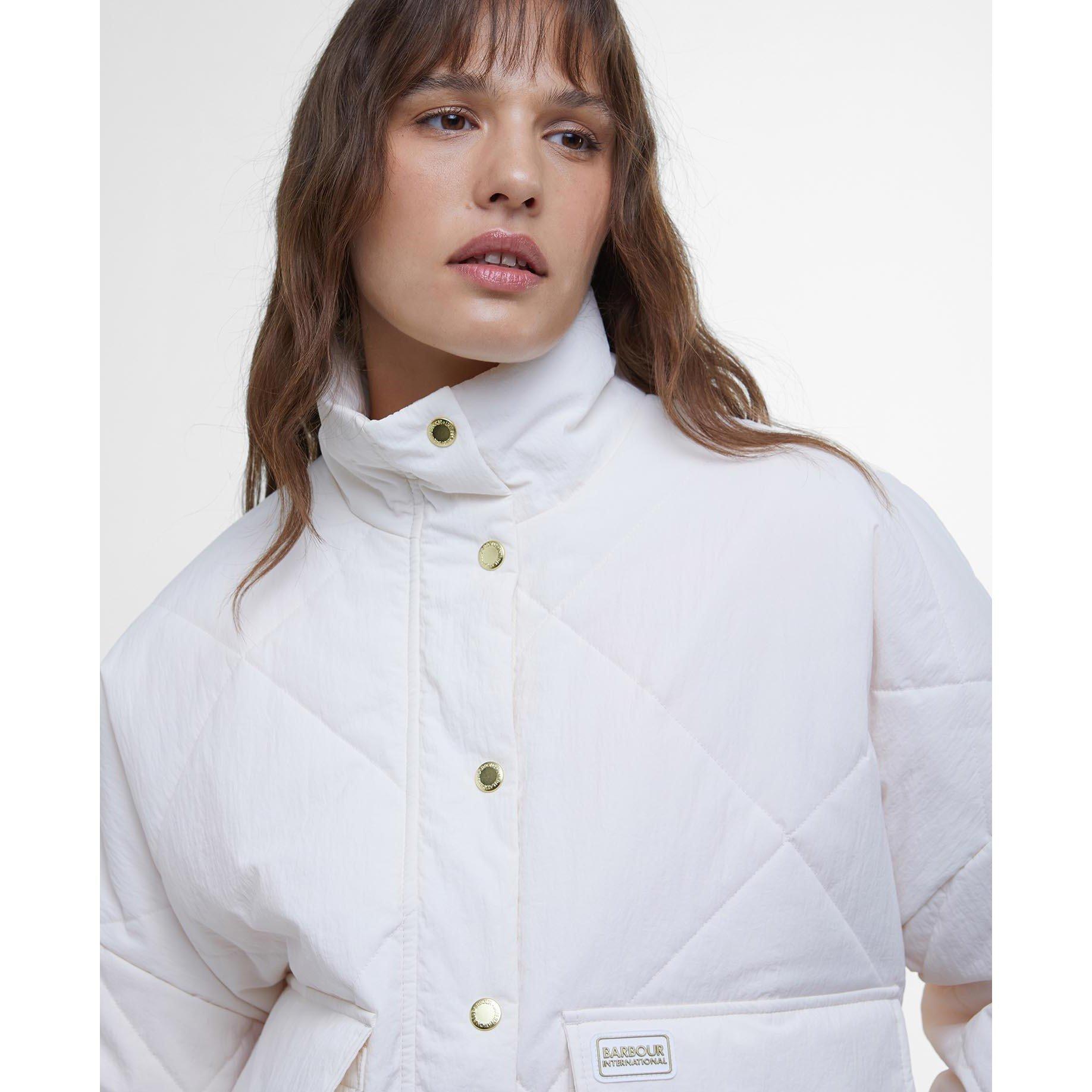 Neutral/Mandar - Barbour International - Women's Zola Long Sleeve Stand Collar Quilted Jacket - 4