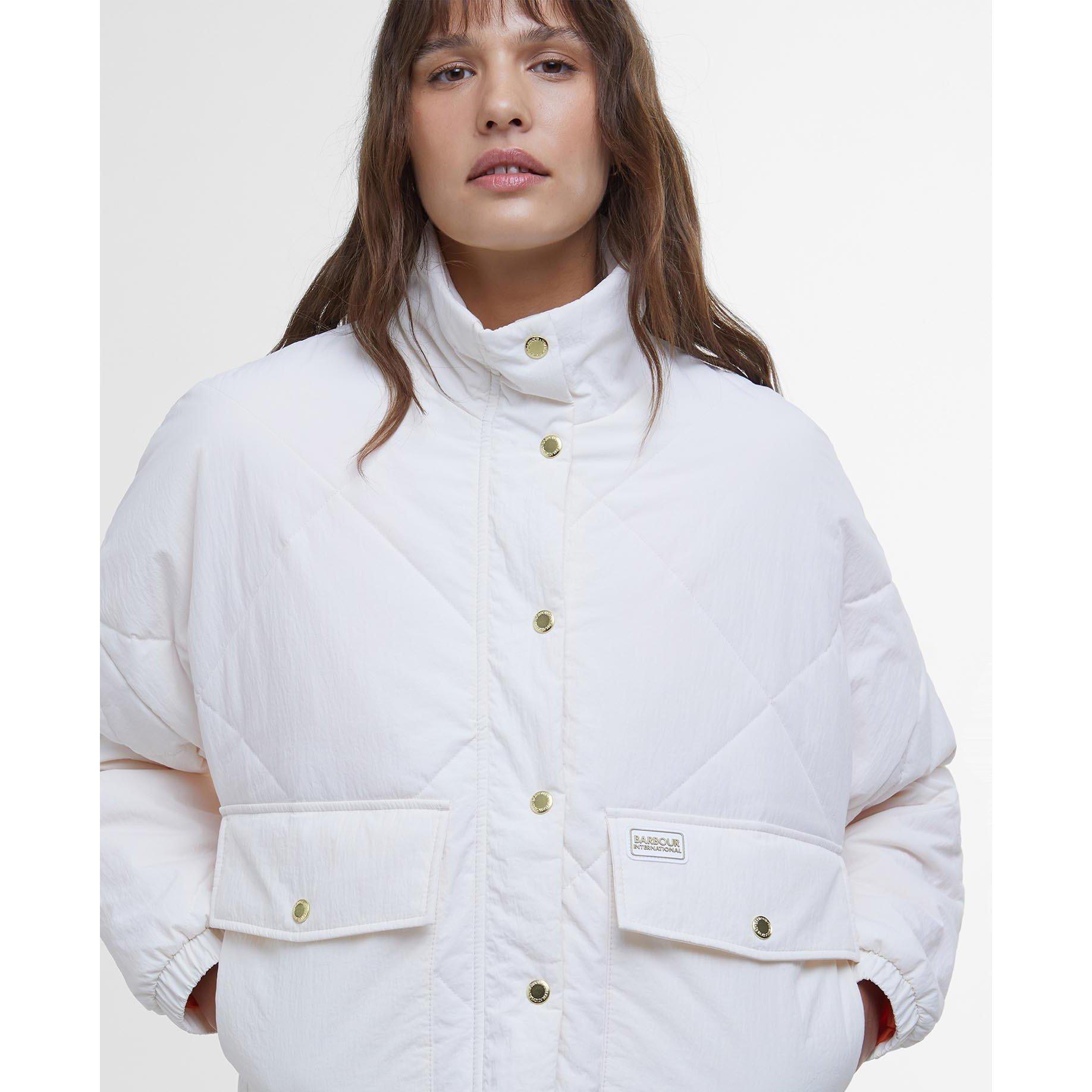 Neutral/Mandar - Barbour International - Women's Zola Long Sleeve Stand Collar Quilted Jacket - 5