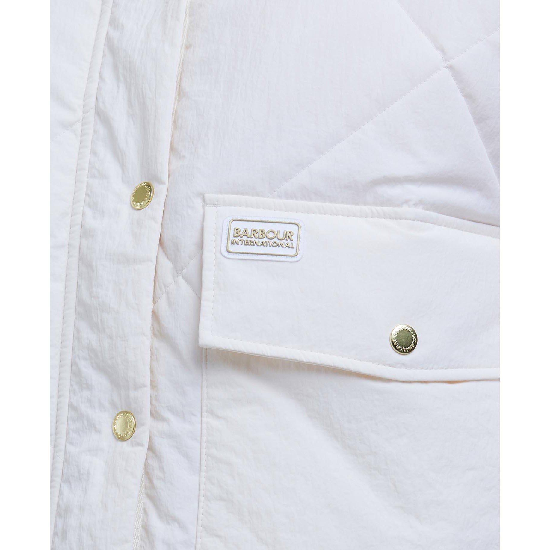 Neutral/Mandar - Barbour International - Women's Zola Long Sleeve Stand Collar Quilted Jacket - 6