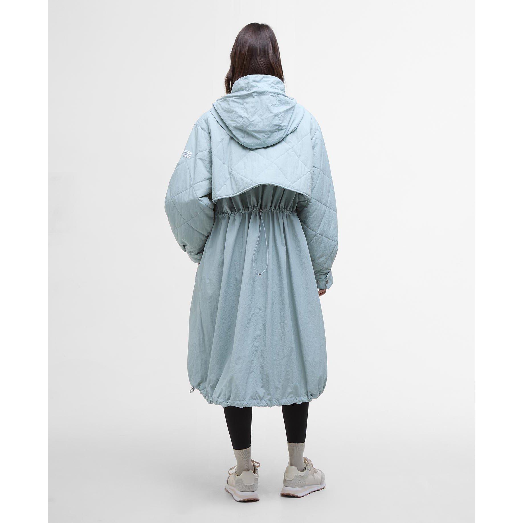Light Stl Blue - Barbour International - Women's Estella Hooded Long Sleeve Parka - 2