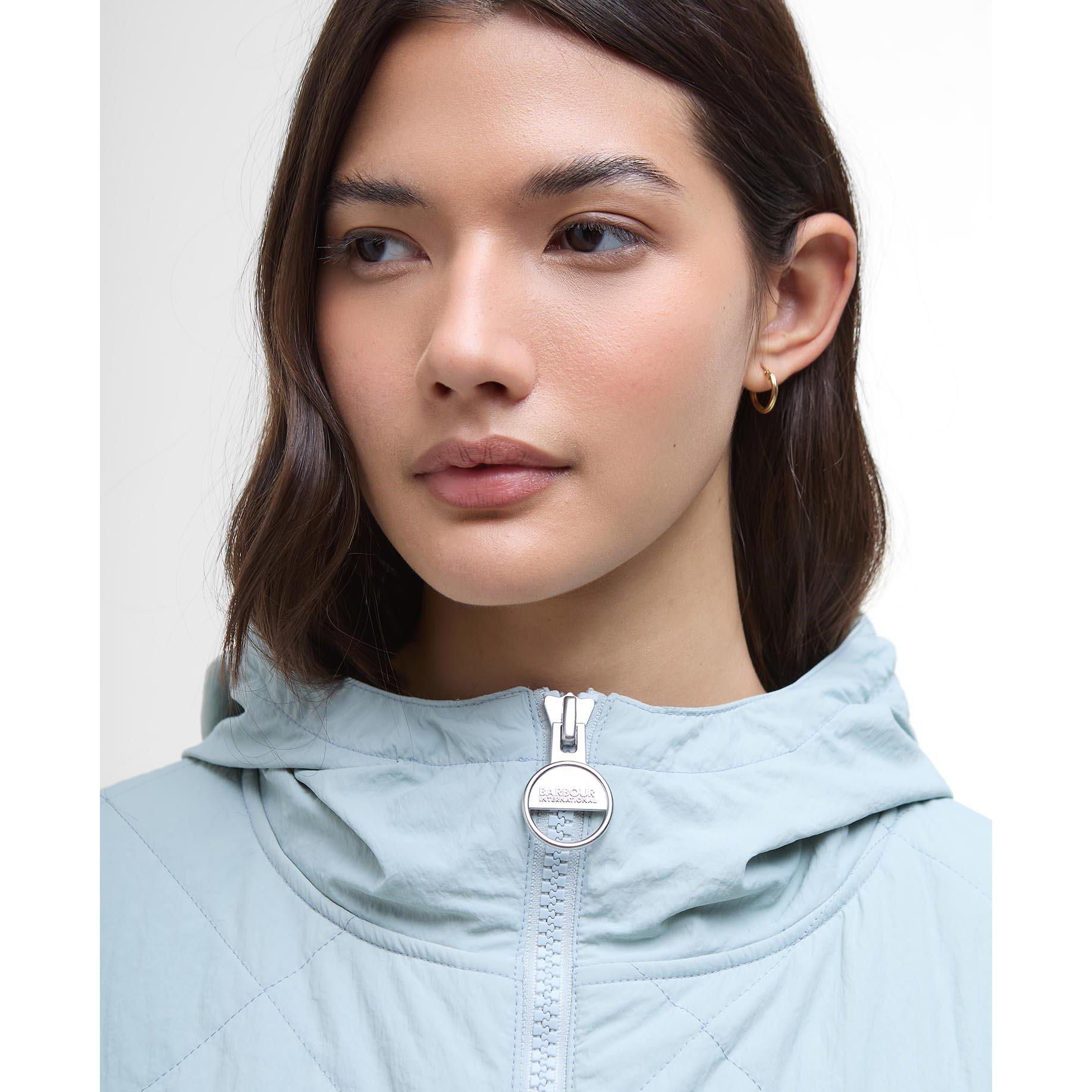 Light Stl Blue - Barbour International - Women's Estella Hooded Long Sleeve Parka - 4