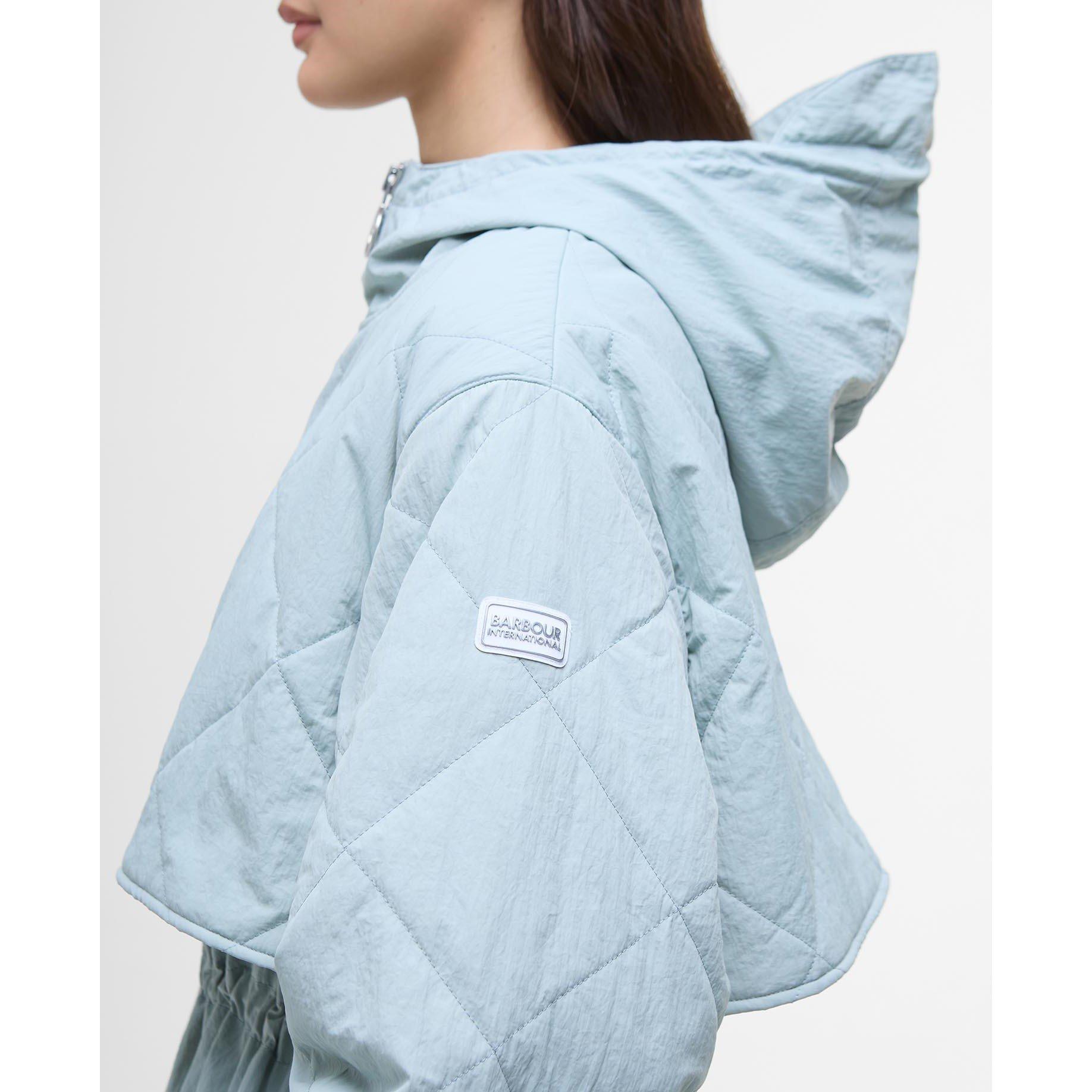 Light Stl Blue - Barbour International - Women's Estella Hooded Long Sleeve Parka - 6