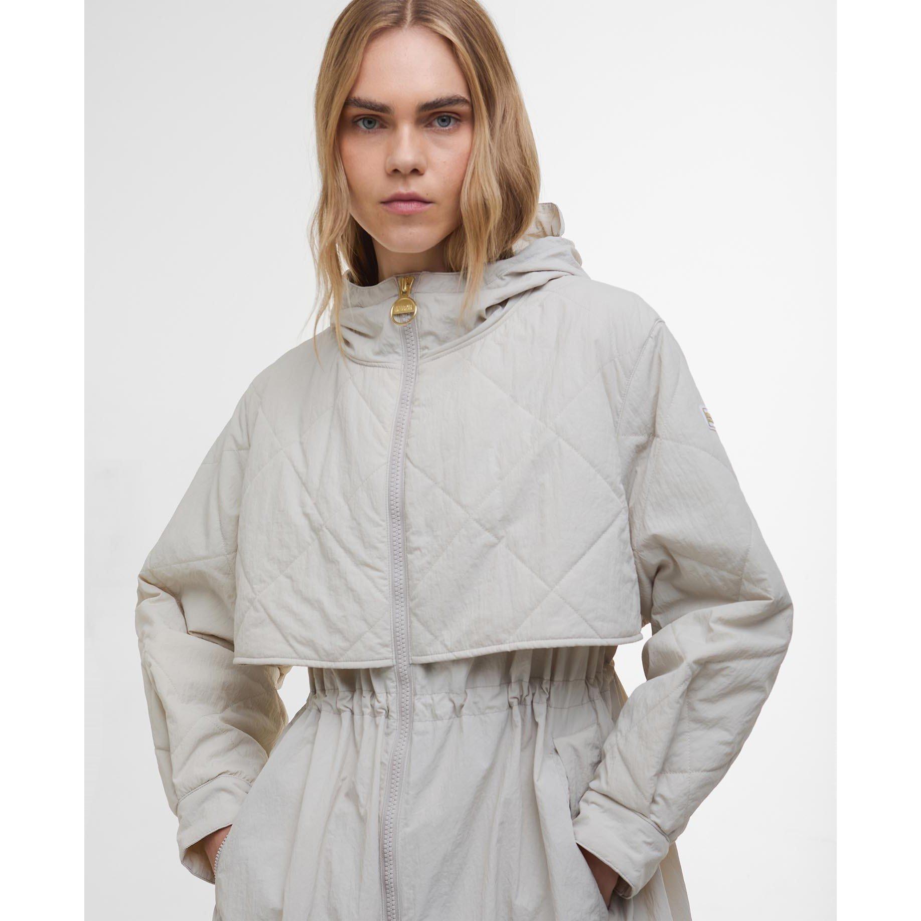 Silver Birch - Barbour International - Women's Estella Hooded Long Sleeve Parka - 4