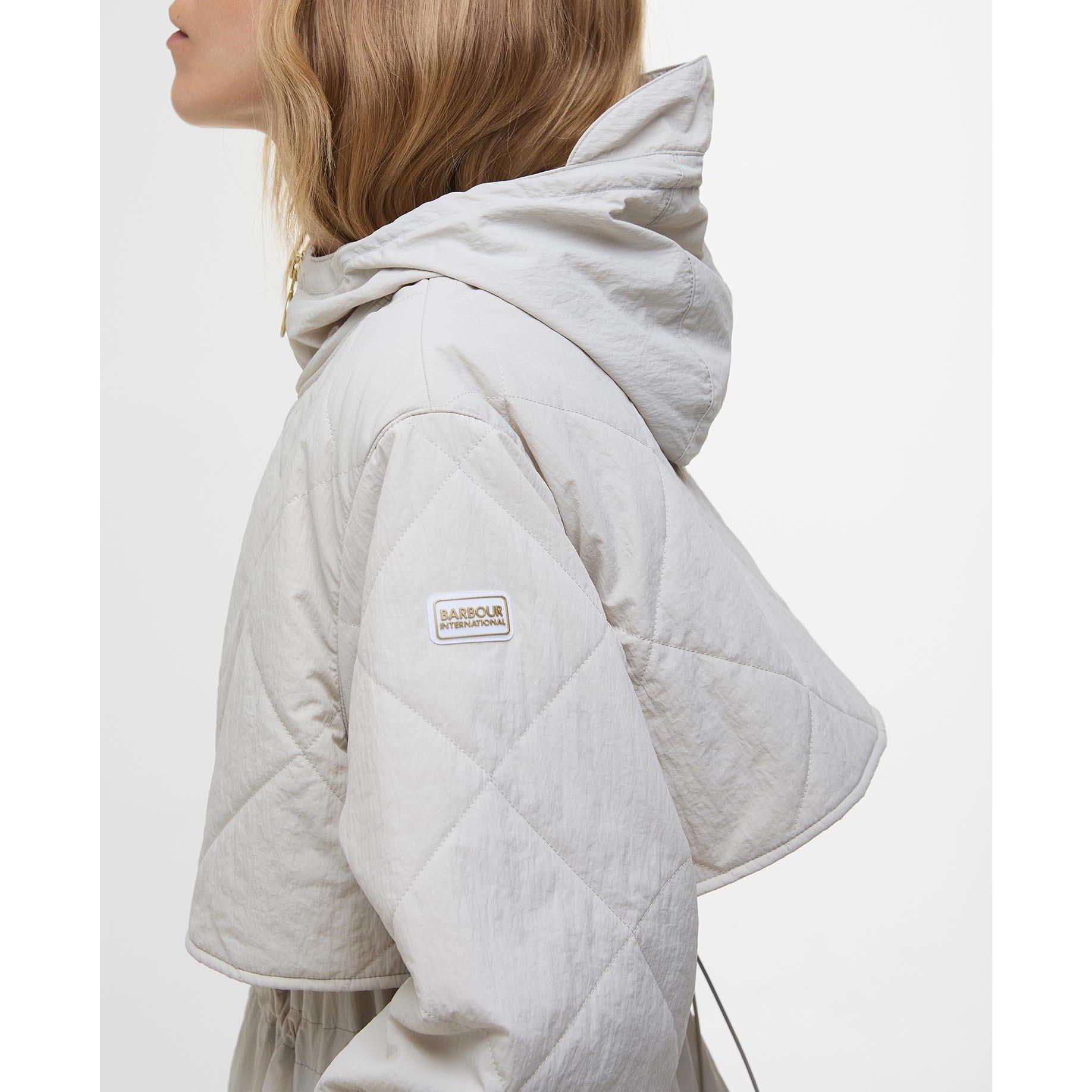 Silver Birch - Barbour International - Women's Estella Hooded Long Sleeve Parka - 5