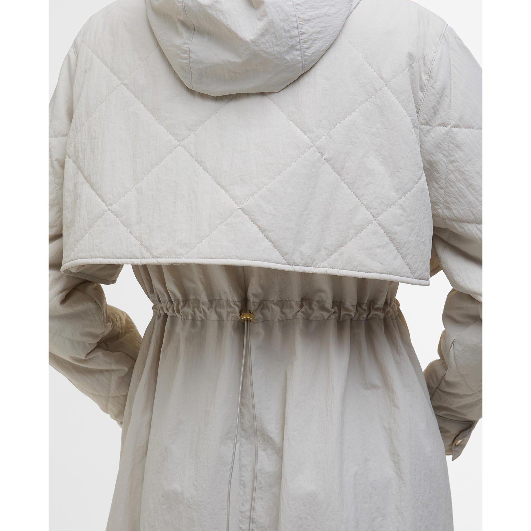 Silver Birch - Barbour International - Women's Estella Hooded Long Sleeve Parka - 6