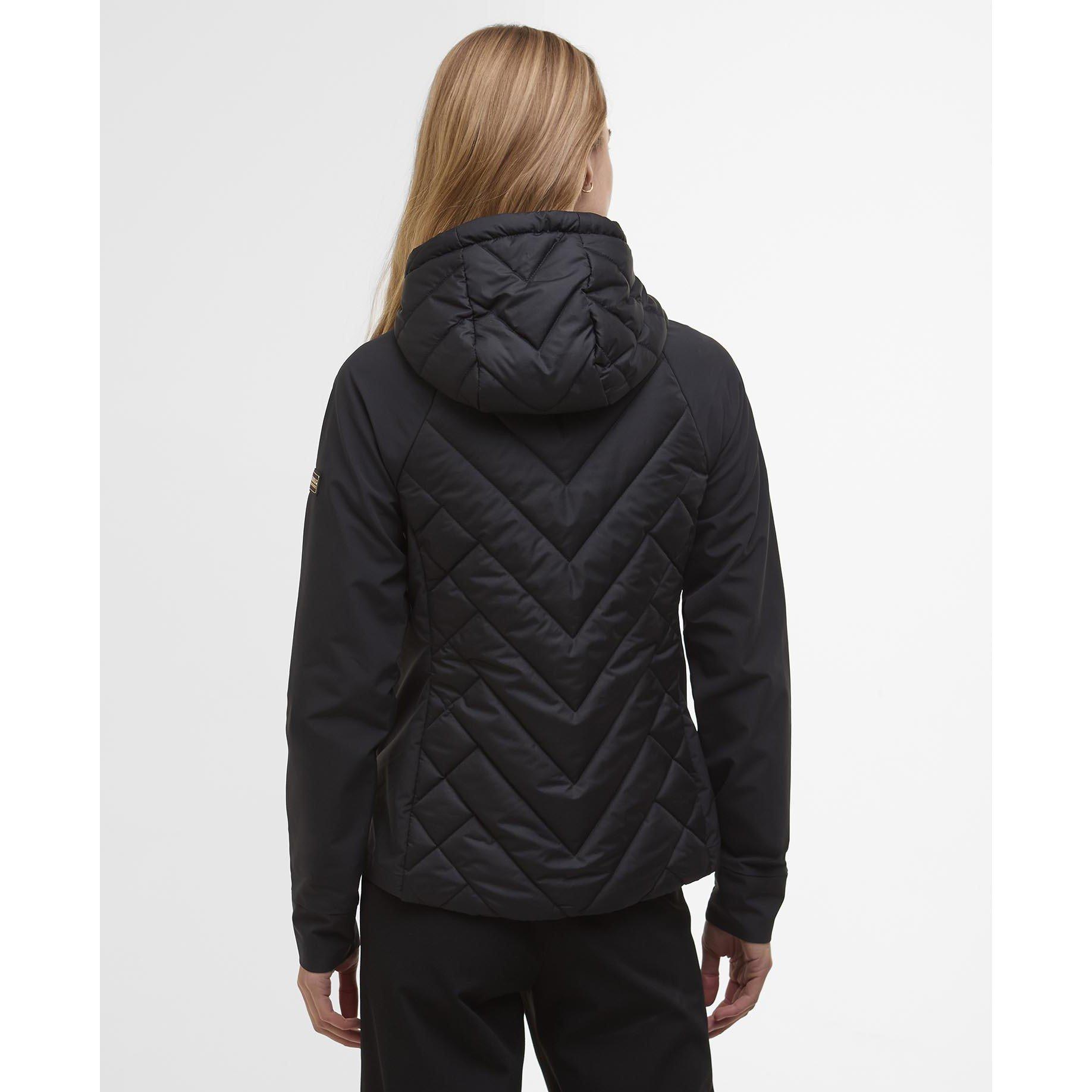Black - Barbour International - Women's Dakota Hooded Long Sleeve Zip Quilted Jacket - 2