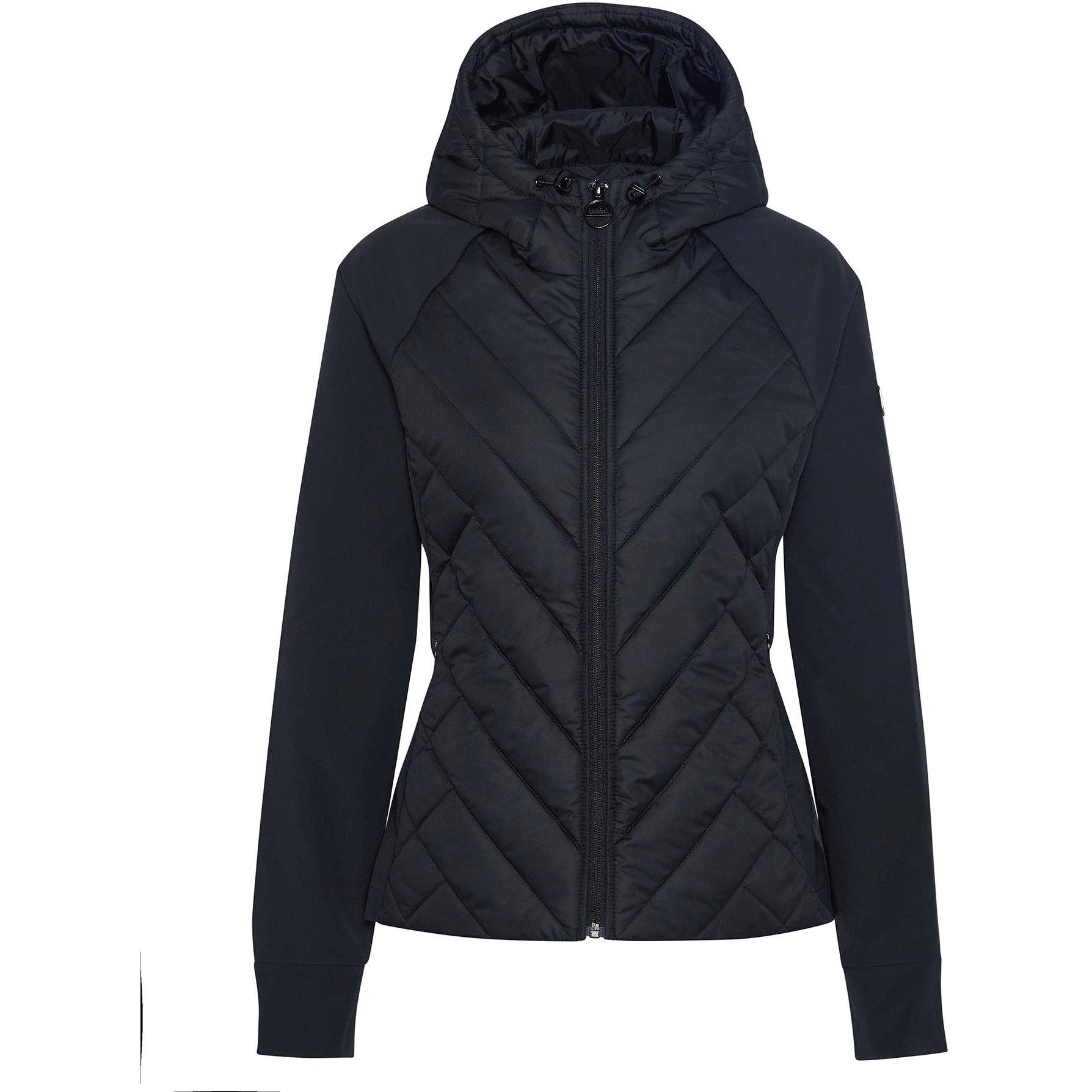 Black - Barbour International - Women's Dakota Hooded Long Sleeve Zip Quilted Jacket - 7