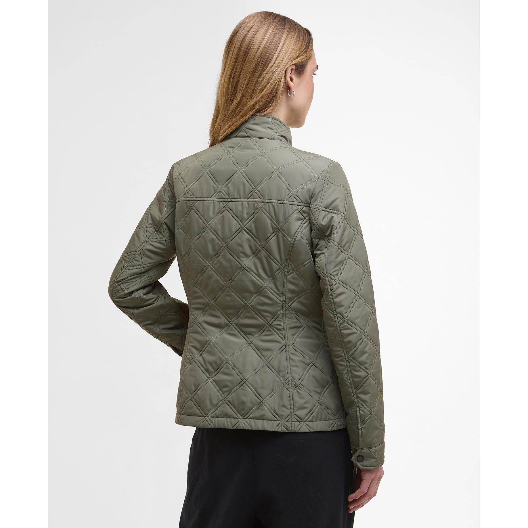 Dusky Khaki/Jas - Barbour International - Womens Halsey Long Sleeve Quilted Jacket - 3