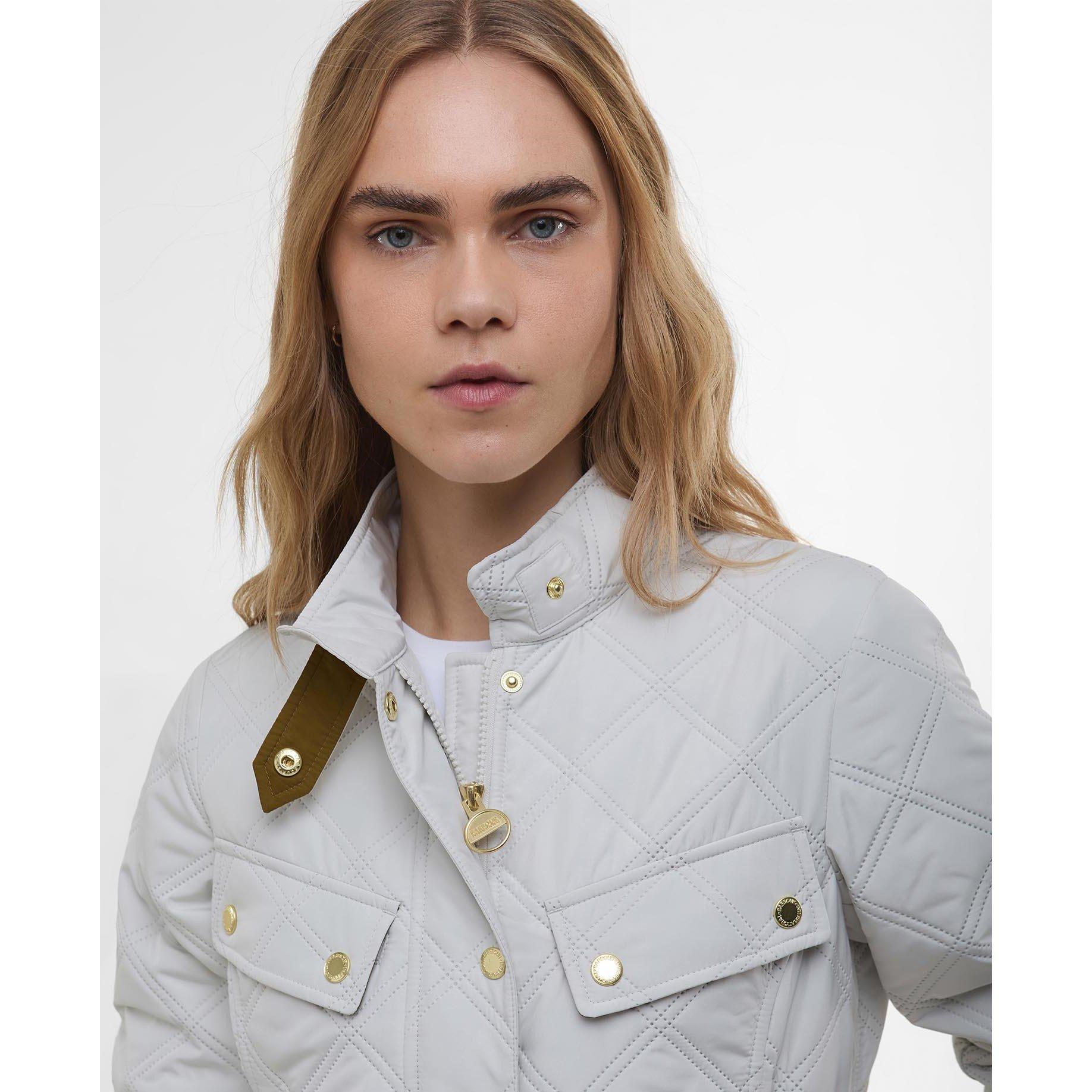 Silv Birch/Moss - Barbour International - Women's Halsey Long Sleeve Quilted Jacket - 4