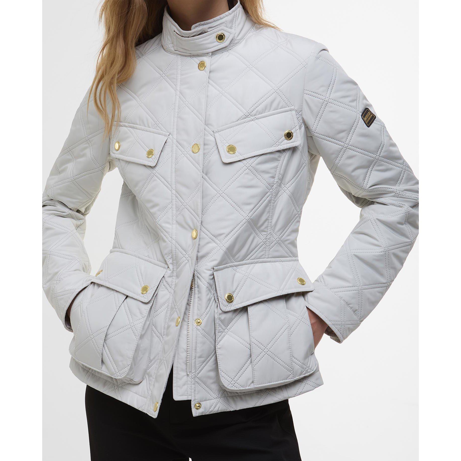 Silv Birch/Moss - Barbour International - Women's Halsey Long Sleeve Quilted Jacket - 5