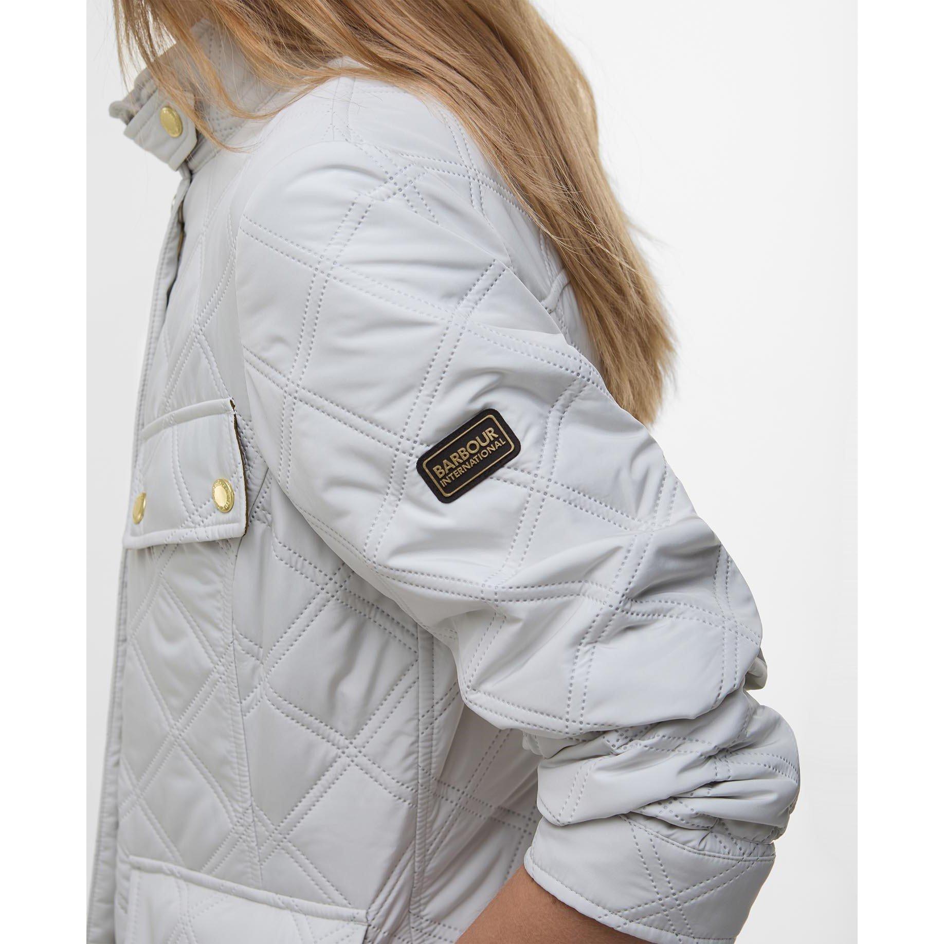 Silv Birch/Moss - Barbour International - Women's Halsey Long Sleeve Quilted Jacket - 6