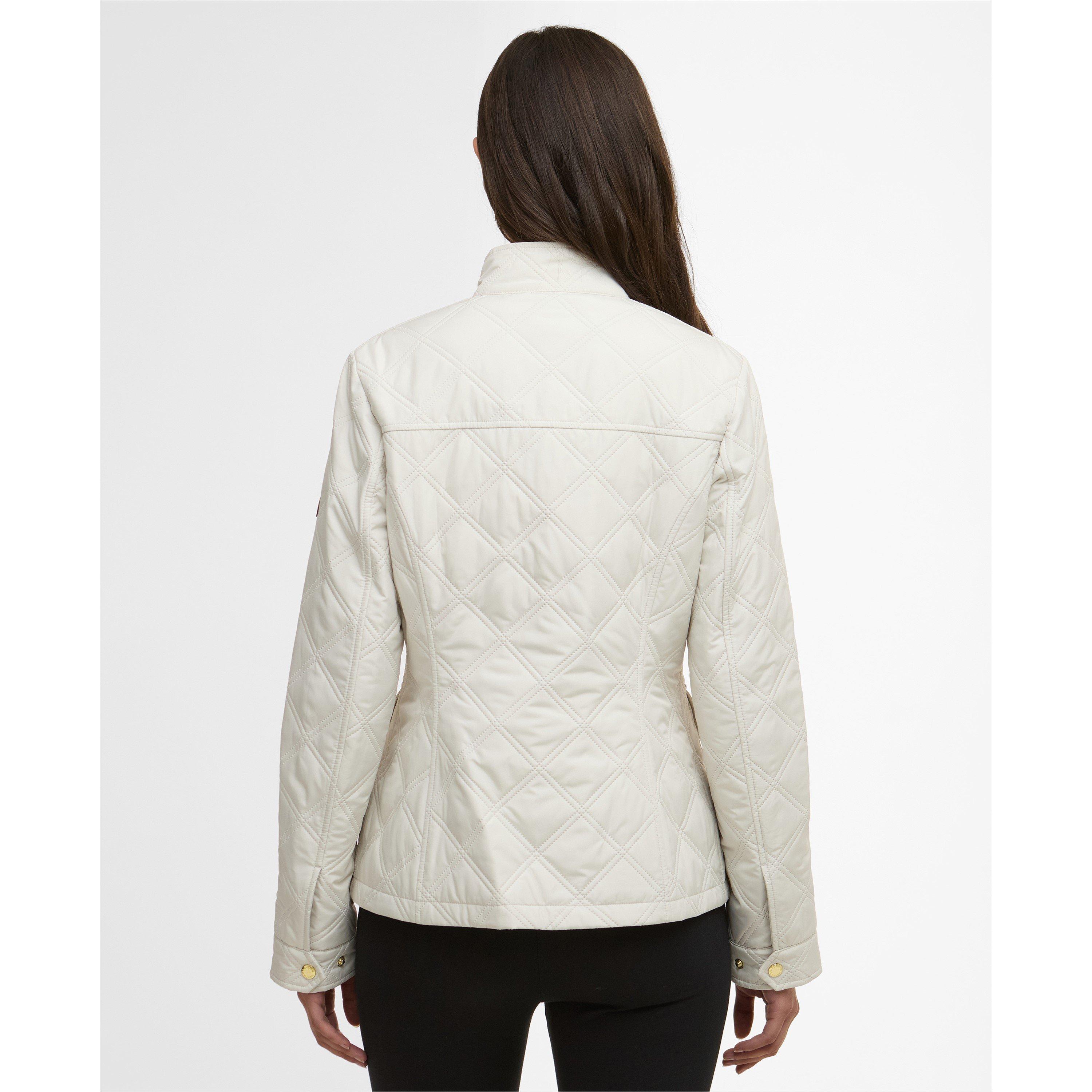 Silver Brch/Slv - Barbour International - Womens Halsey Long Sleeve Quilted Jacket - 3