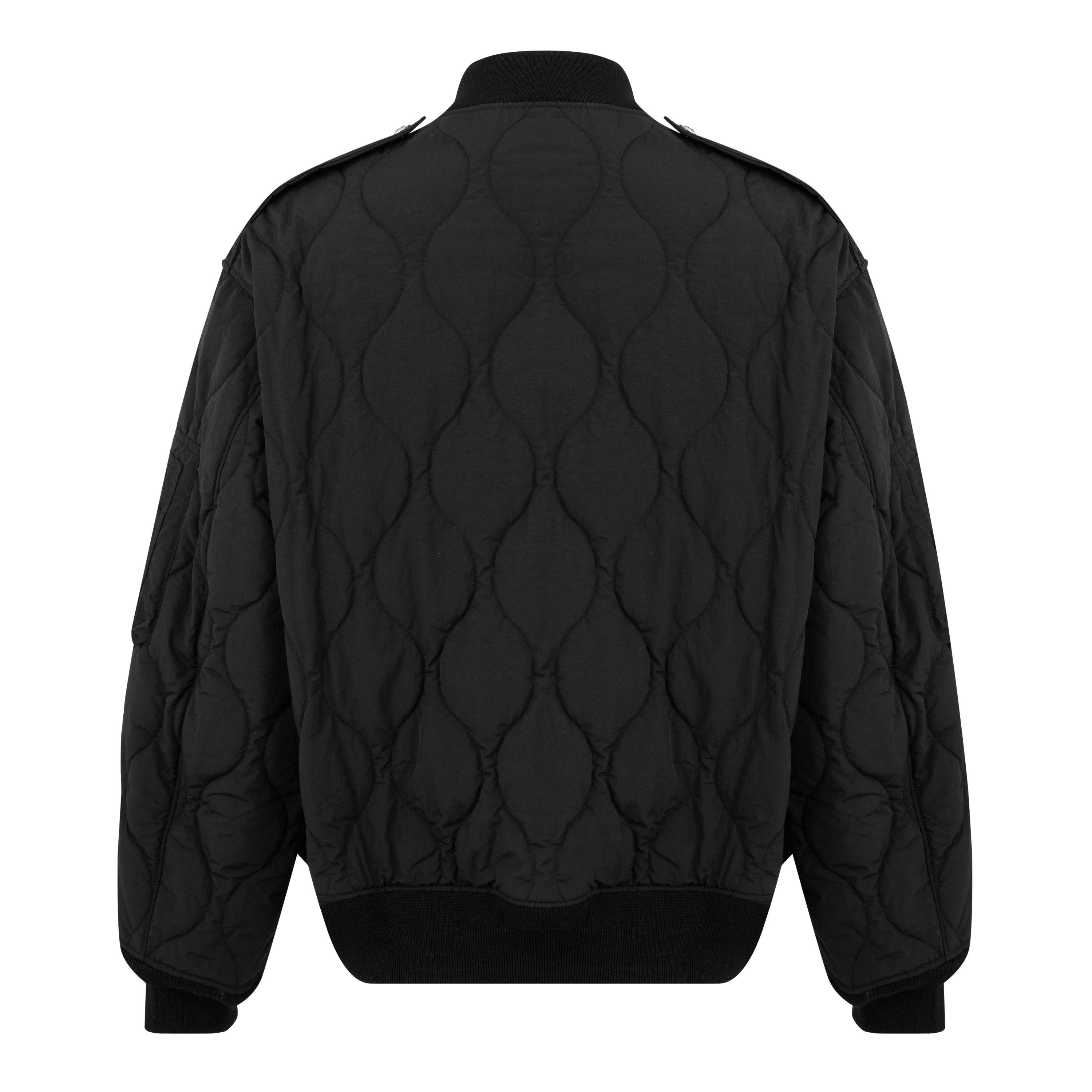 Black/White - Palm Angels - Men's Monogram Stand Collar Long Sleeve Parka - 2