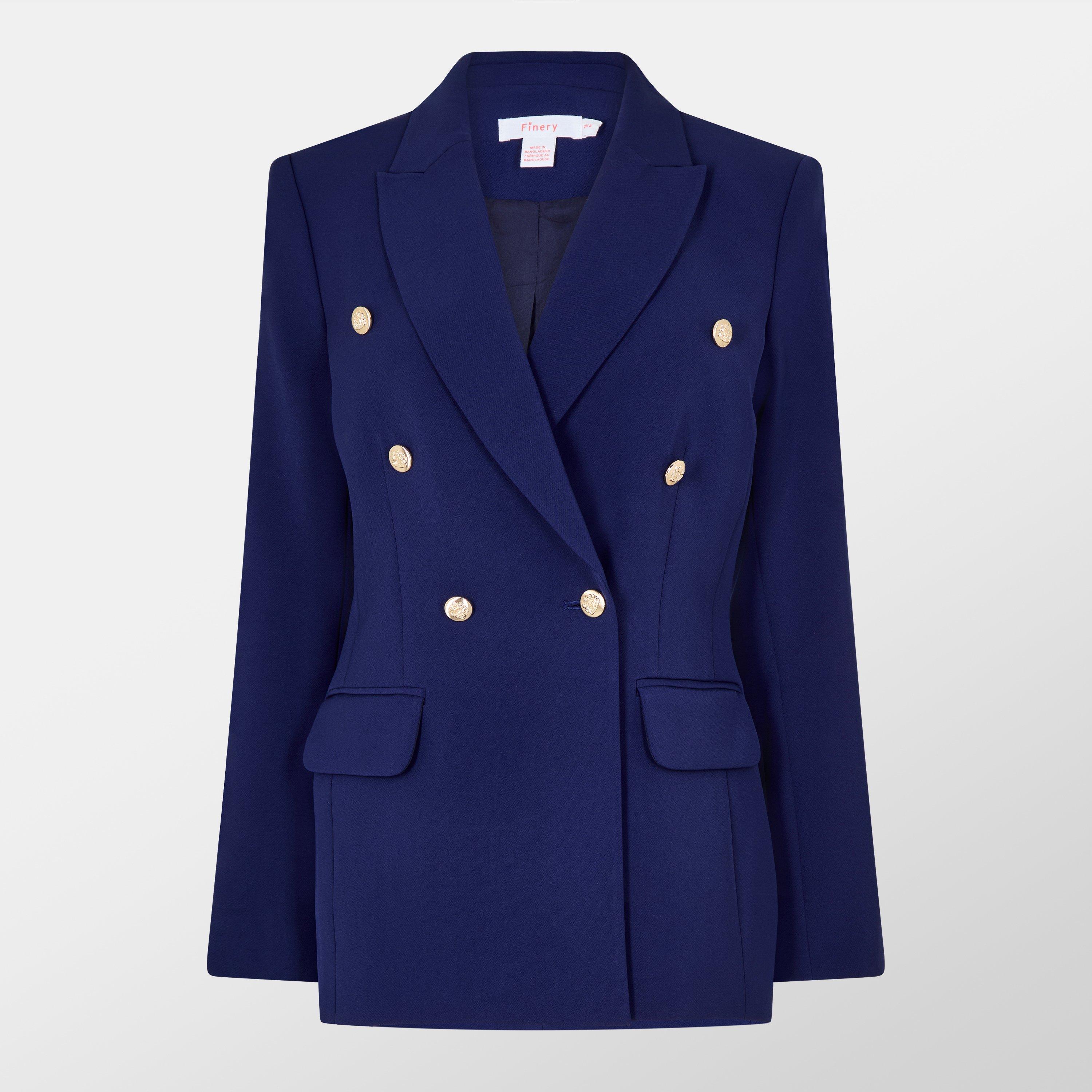 Navy - Finery - Women's Orla Tailored Lightweight Blazer - 1