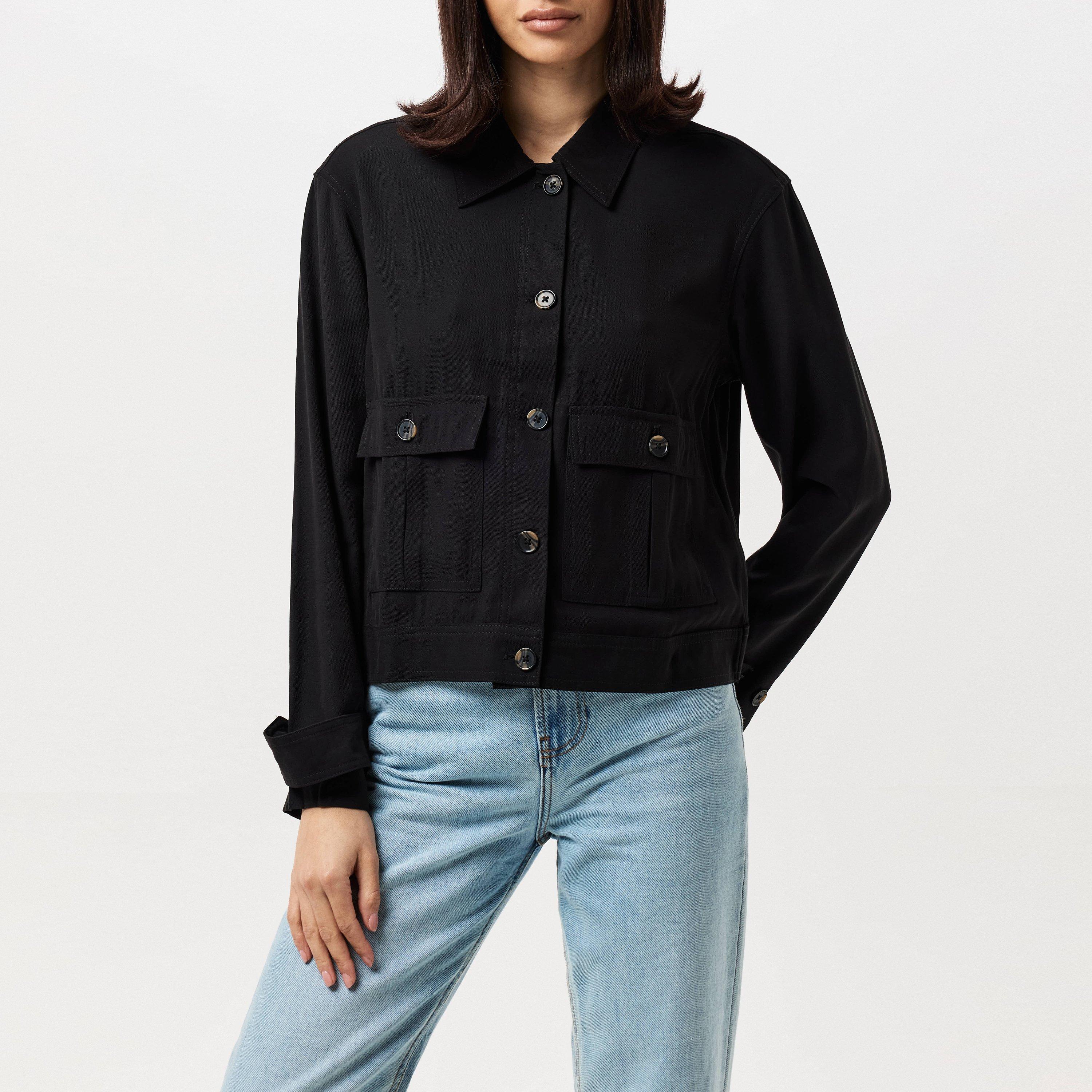 BLACK - Finery - Women's Alexa Relaxed Overshirt - 3