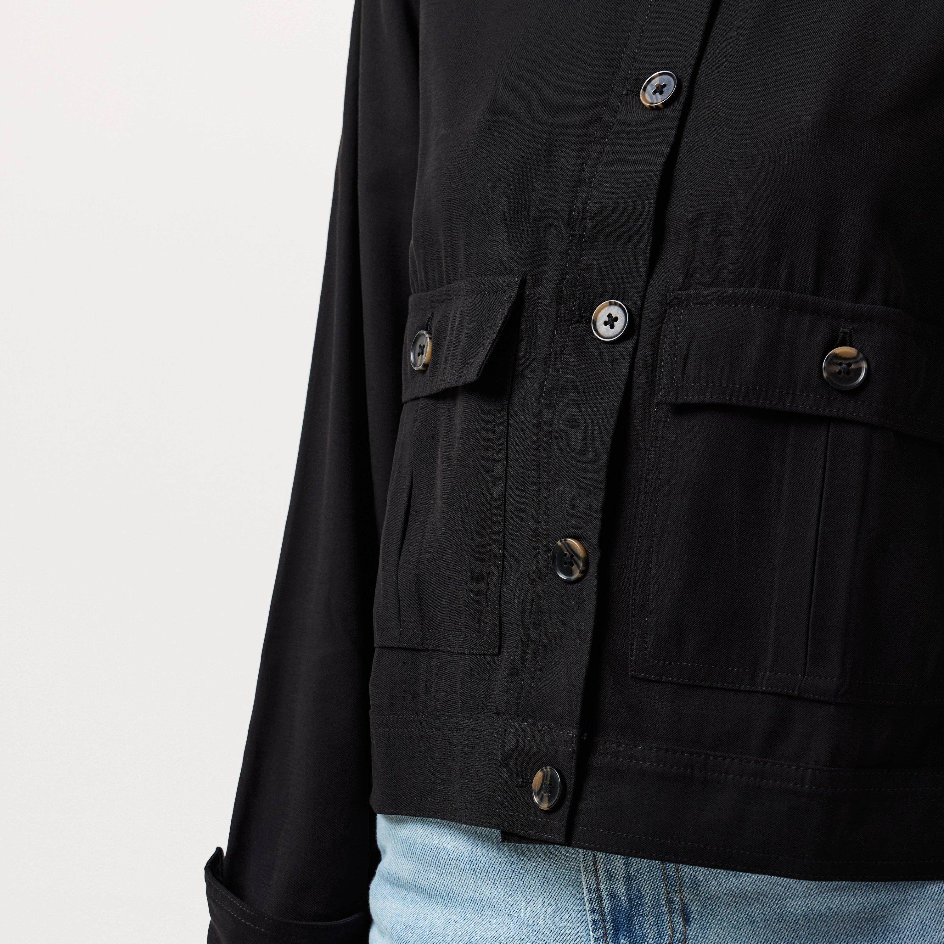 BLACK - Finery - Women's Alexa Relaxed Overshirt - 5