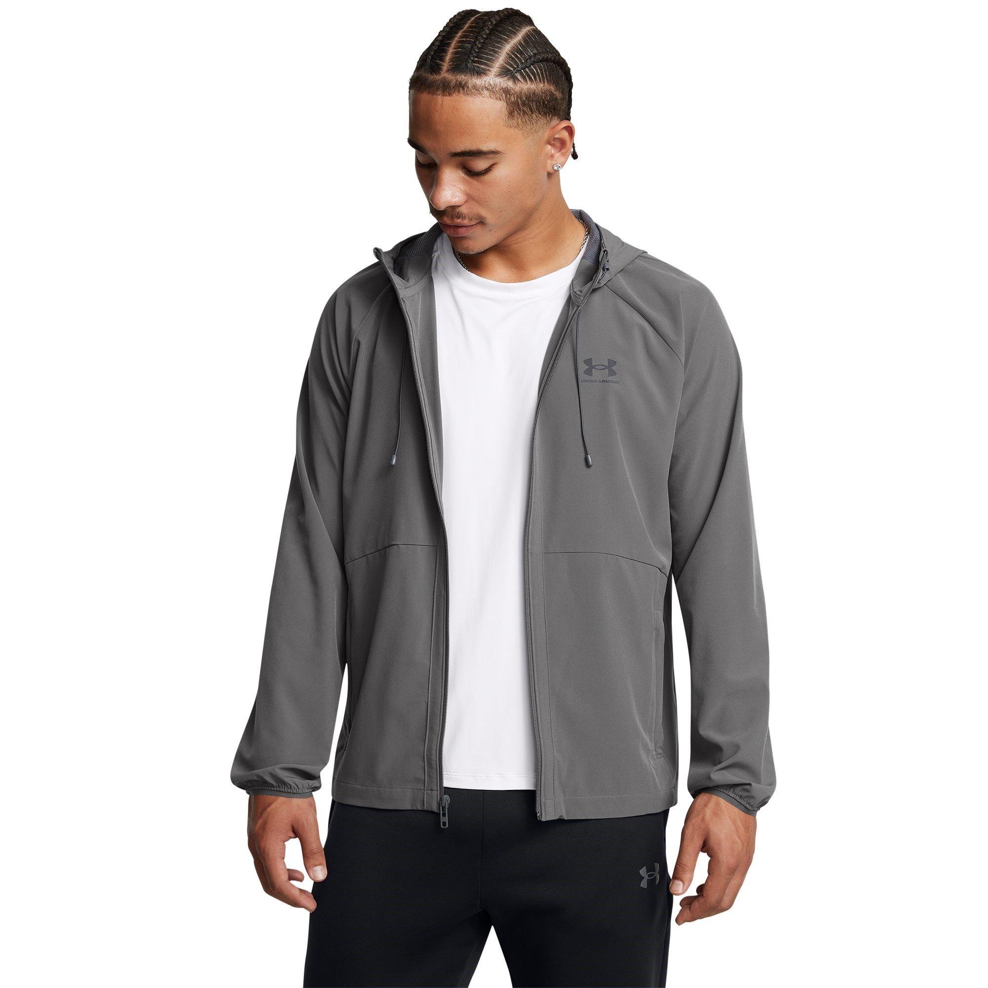 Castlerock/Blk - Under Armour - Stretch Wind-Resistant Windbreaker - 3