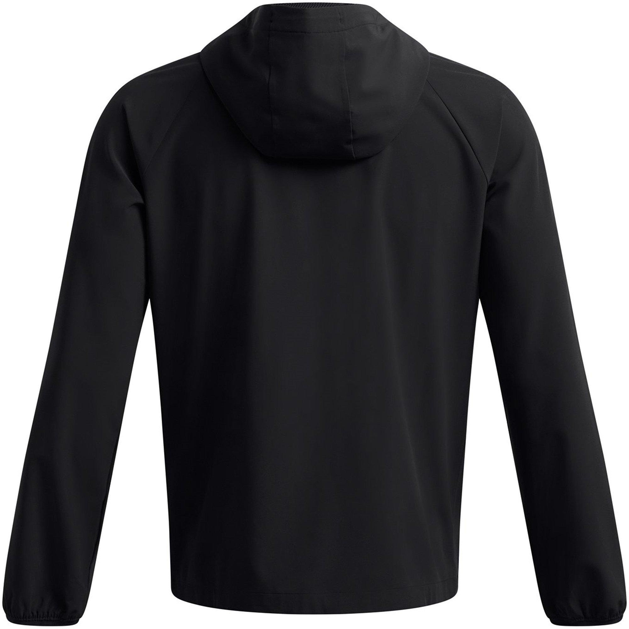 Black/White - Under Armour - Men's  Stretch Wind-Resistant Windbreaker - 2
