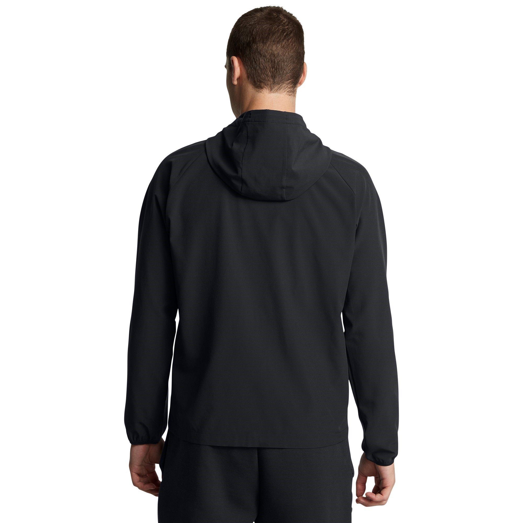 Black/White - Under Armour - Men's  Stretch Wind-Resistant Windbreaker - 4