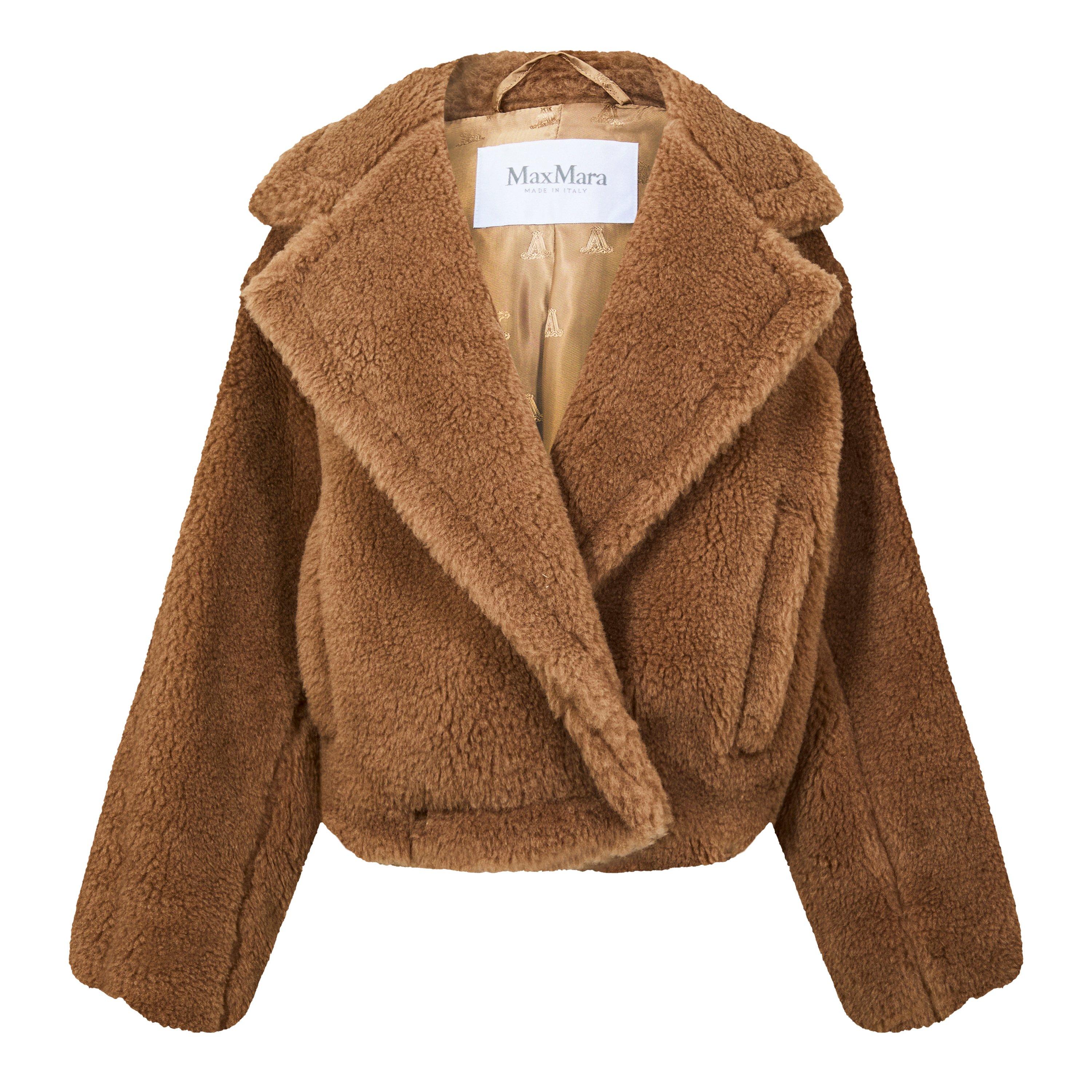 Camel - Max Mara - Women's Gardone Wool Oversized Fit Teddy Coat - 5