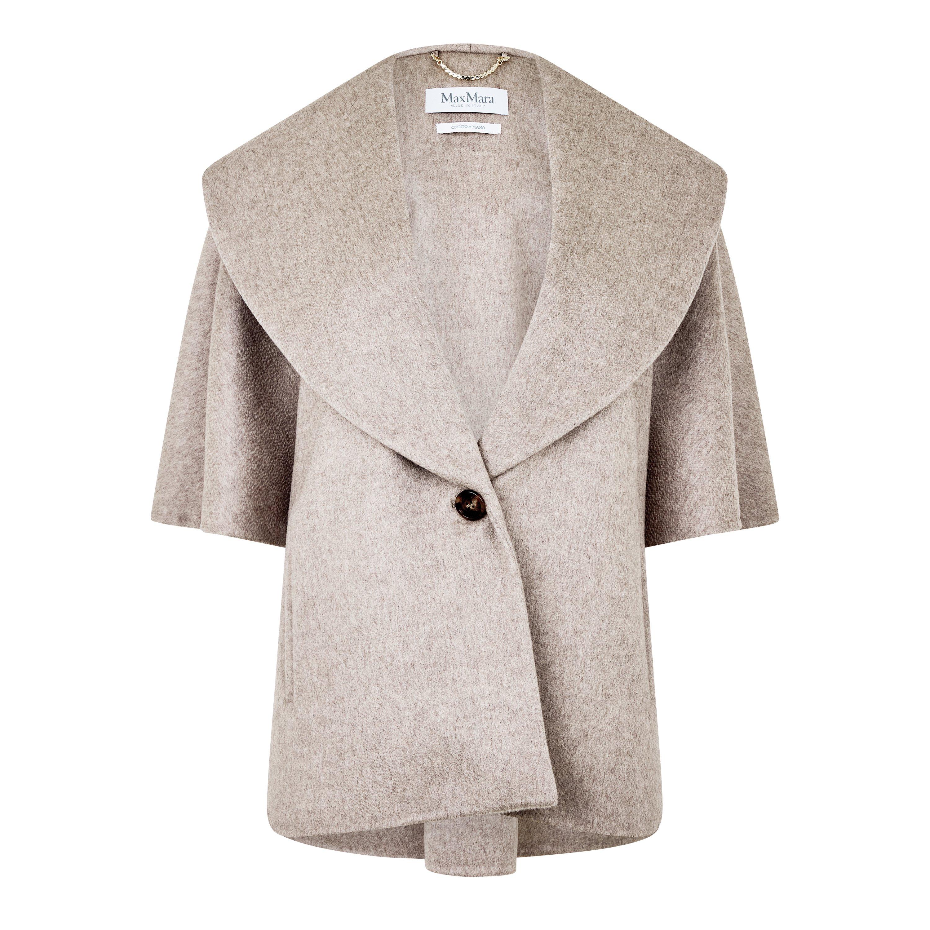Beige - Max Mara - Women's Cashmere Cape Oversized Fit Hybrid Jacket - 5