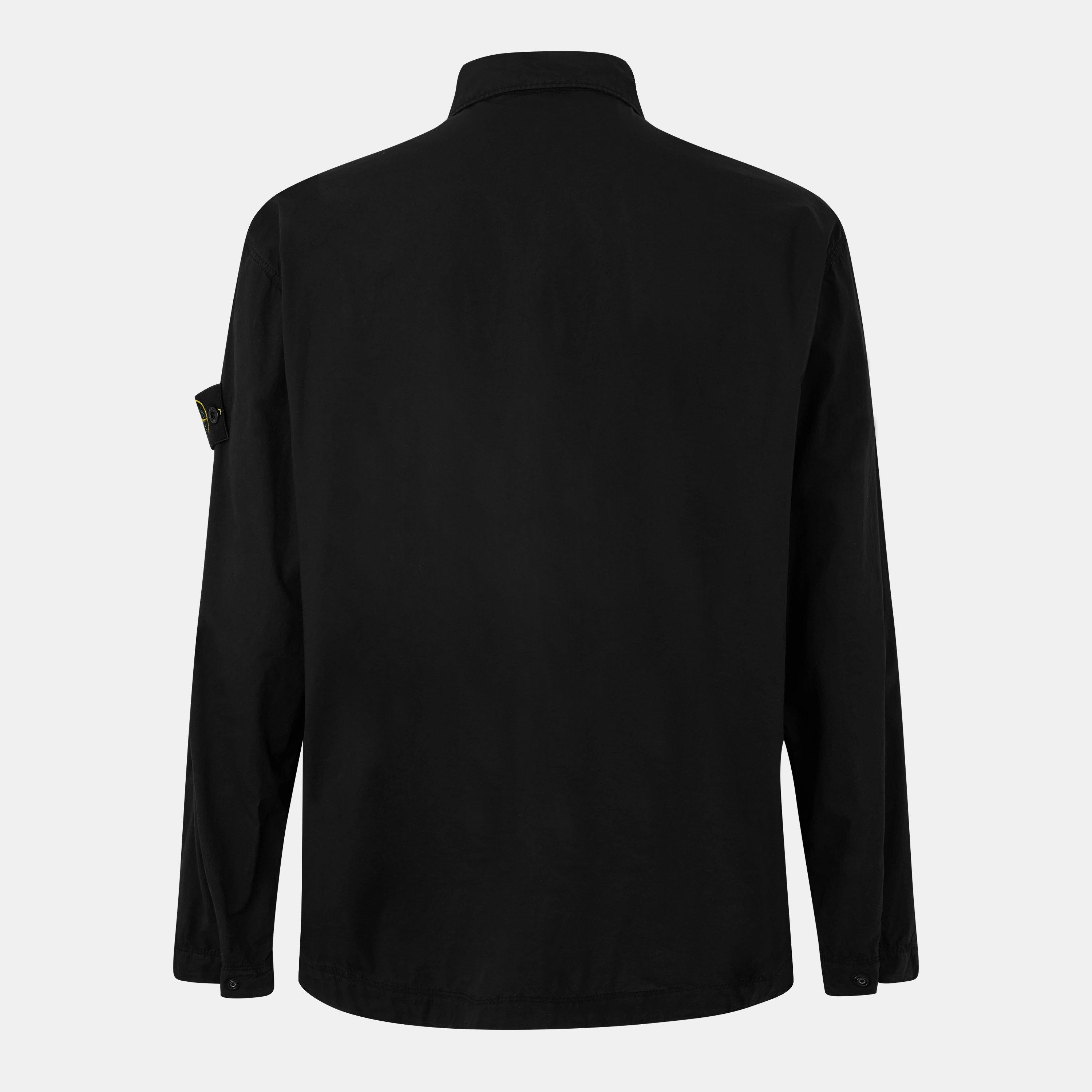 Nero V0029 - Stone Island - Men's 2 Pocket Tela Cotton Long Sleeve Overshirt - 2