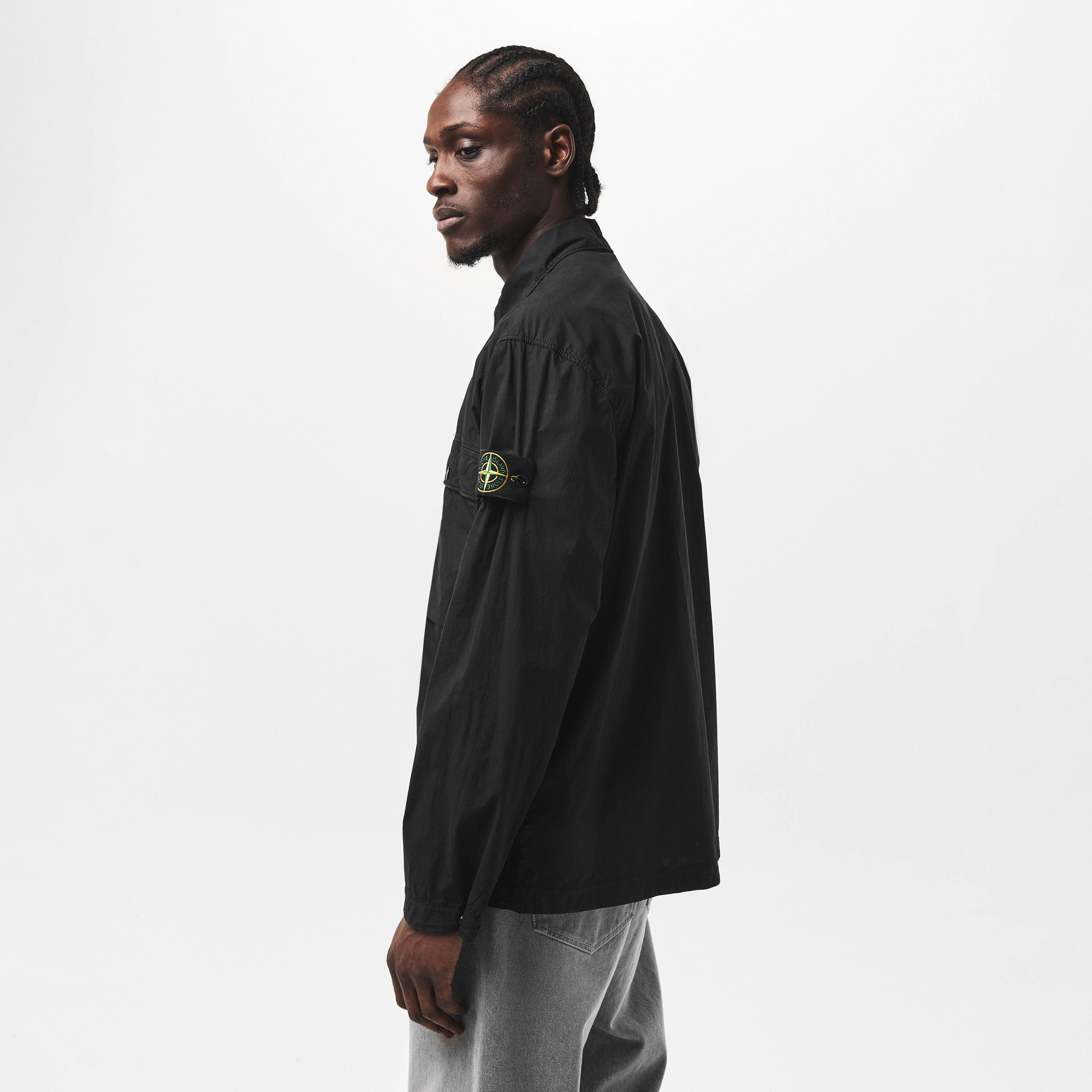 Nero V0029 - Stone Island - Men's 2 Pocket Tela Cotton Long Sleeve Overshirt - 4