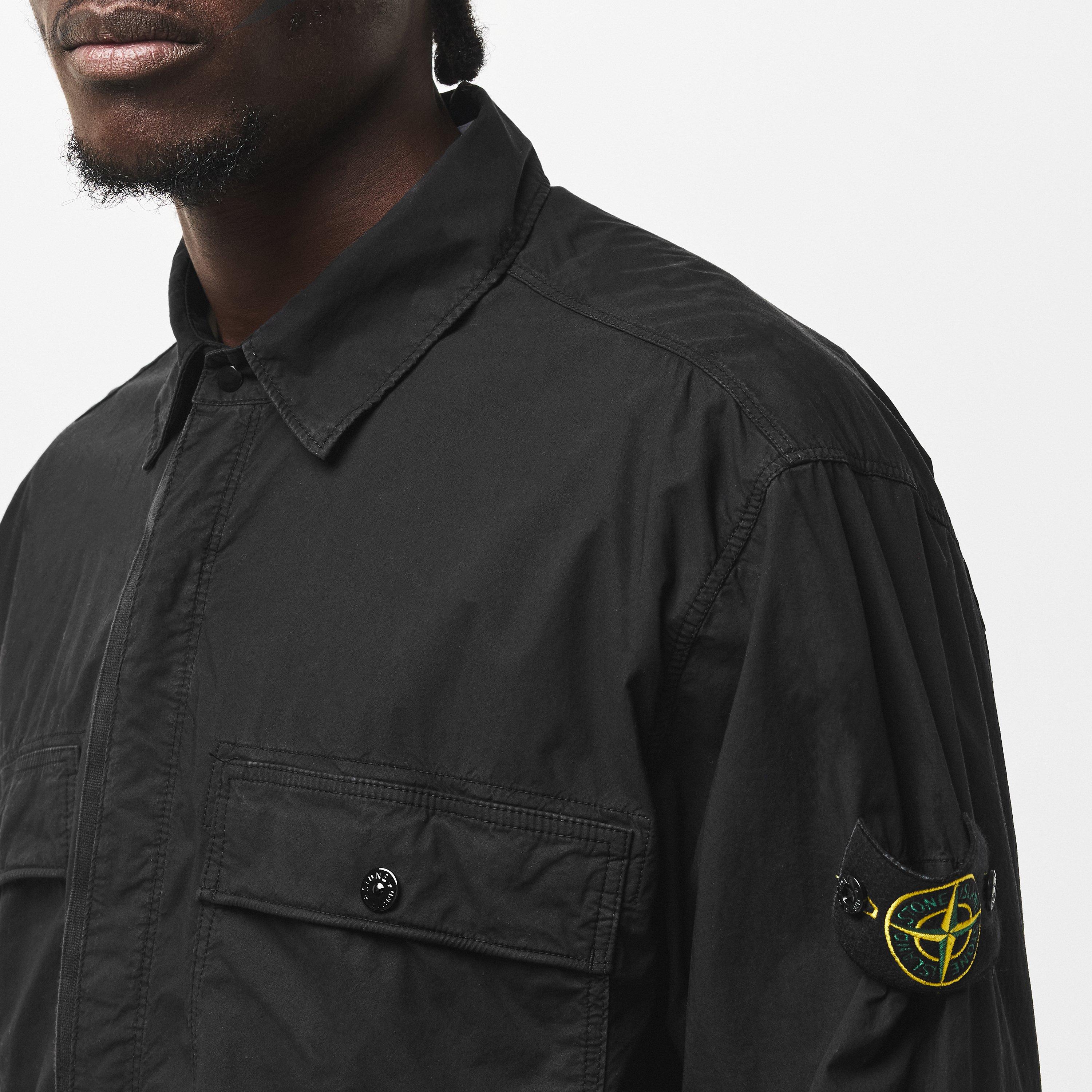 Nero V0029 - Stone Island - Men's 2 Pocket Tela Cotton Long Sleeve Overshirt - 5