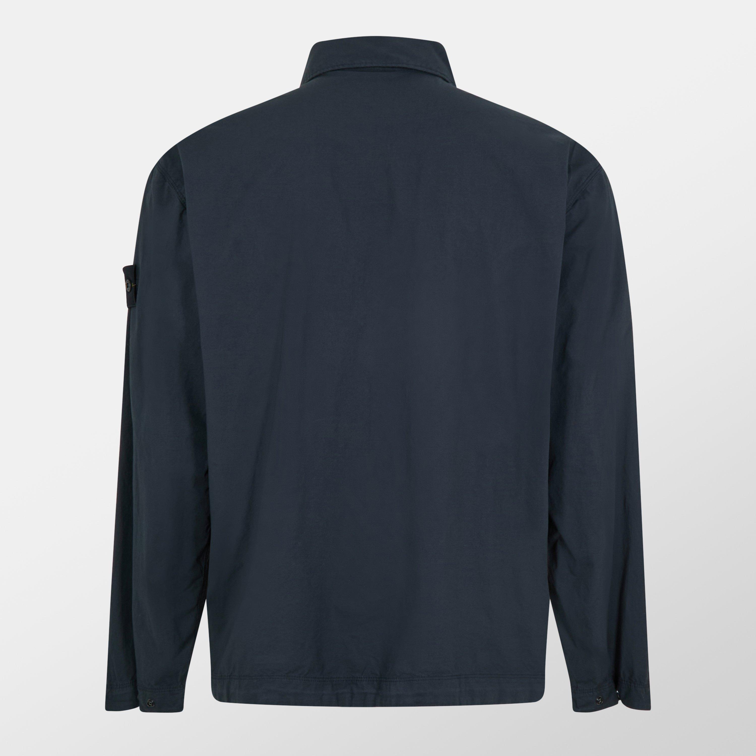 Blue V0020 - Stone Island - Men's 2 Pocket Tela Cotton Long Sleeve Overshirt - 2