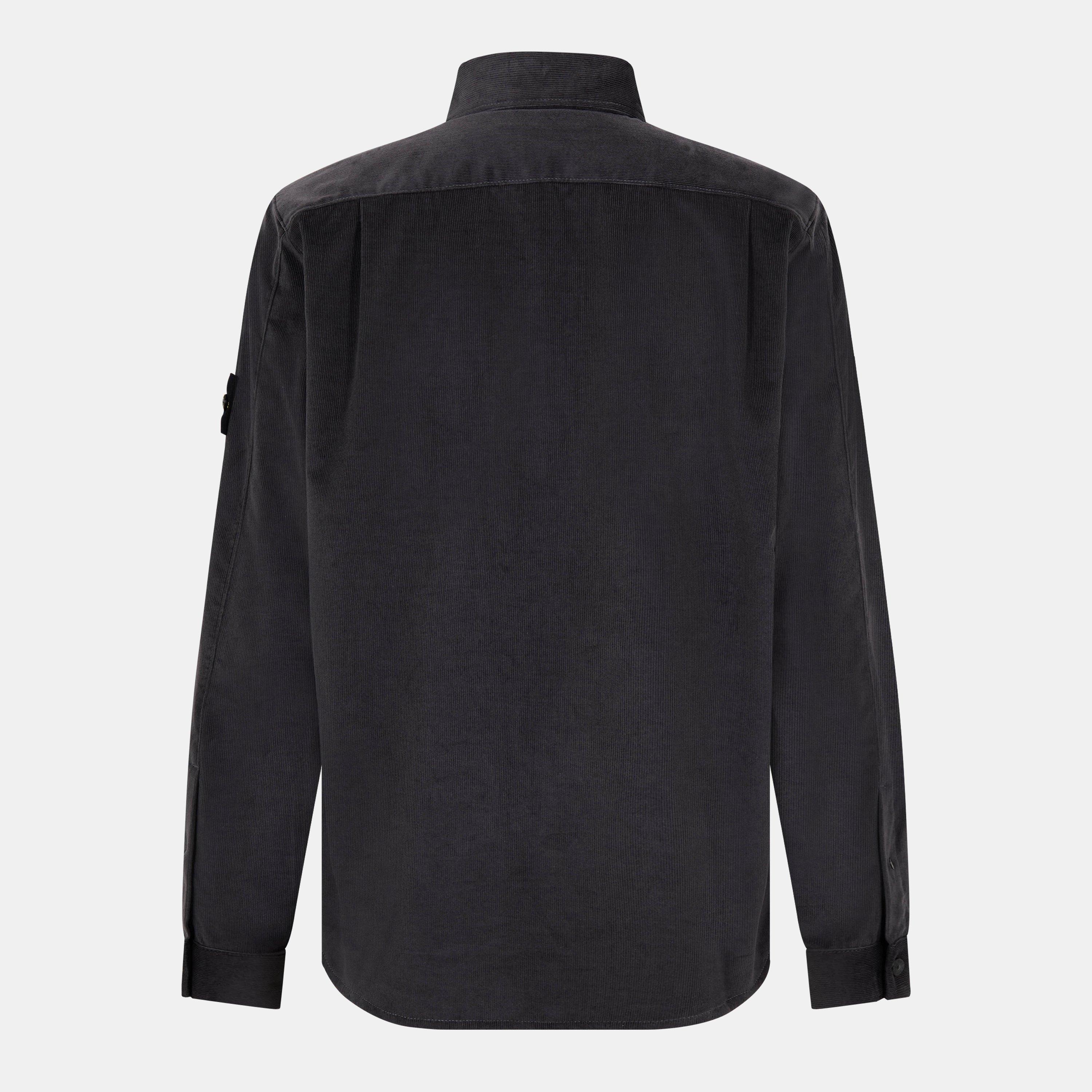 Antracite V0065 - Stone Island - Men's Cord Cotton Long Sleeve Overshirt - 2