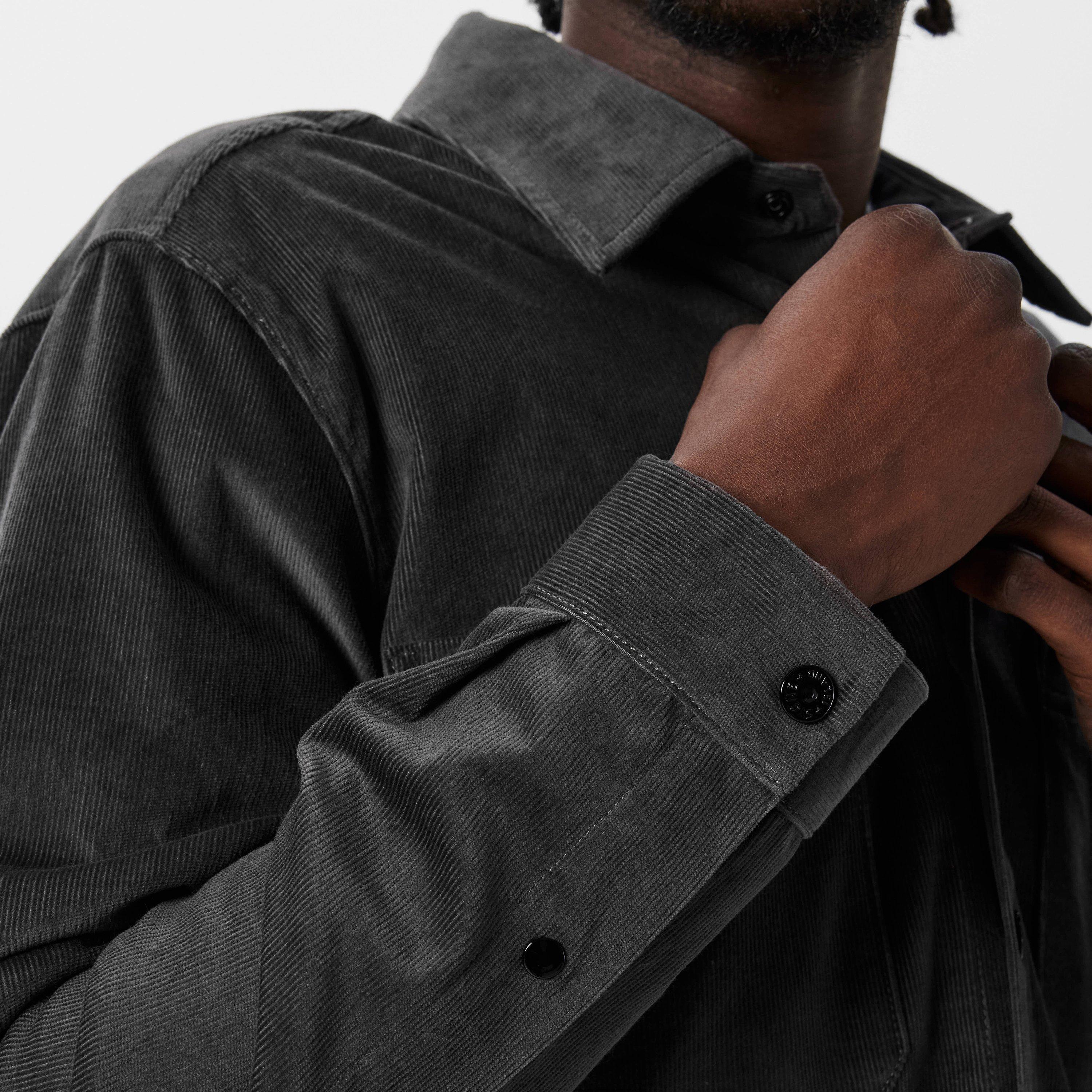 Antracite V0065 - Stone Island - Men's Cord Cotton Long Sleeve Overshirt - 5