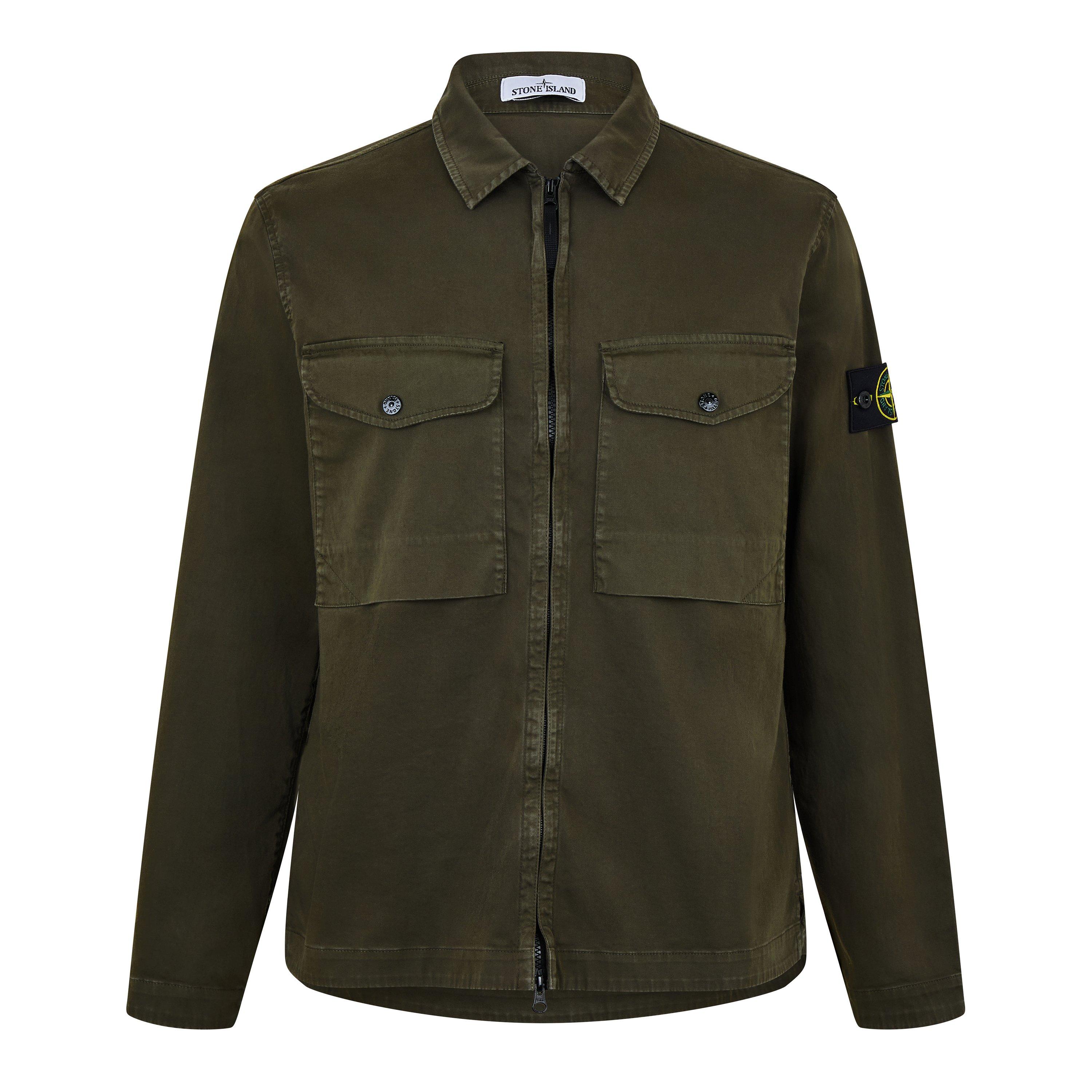 Verde V0054 - Stone Island - Men's Cotton Long Sleeve Overshirt - 1