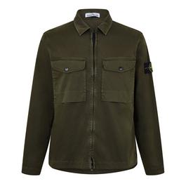 Stone Island Cotton Zip Overshirt