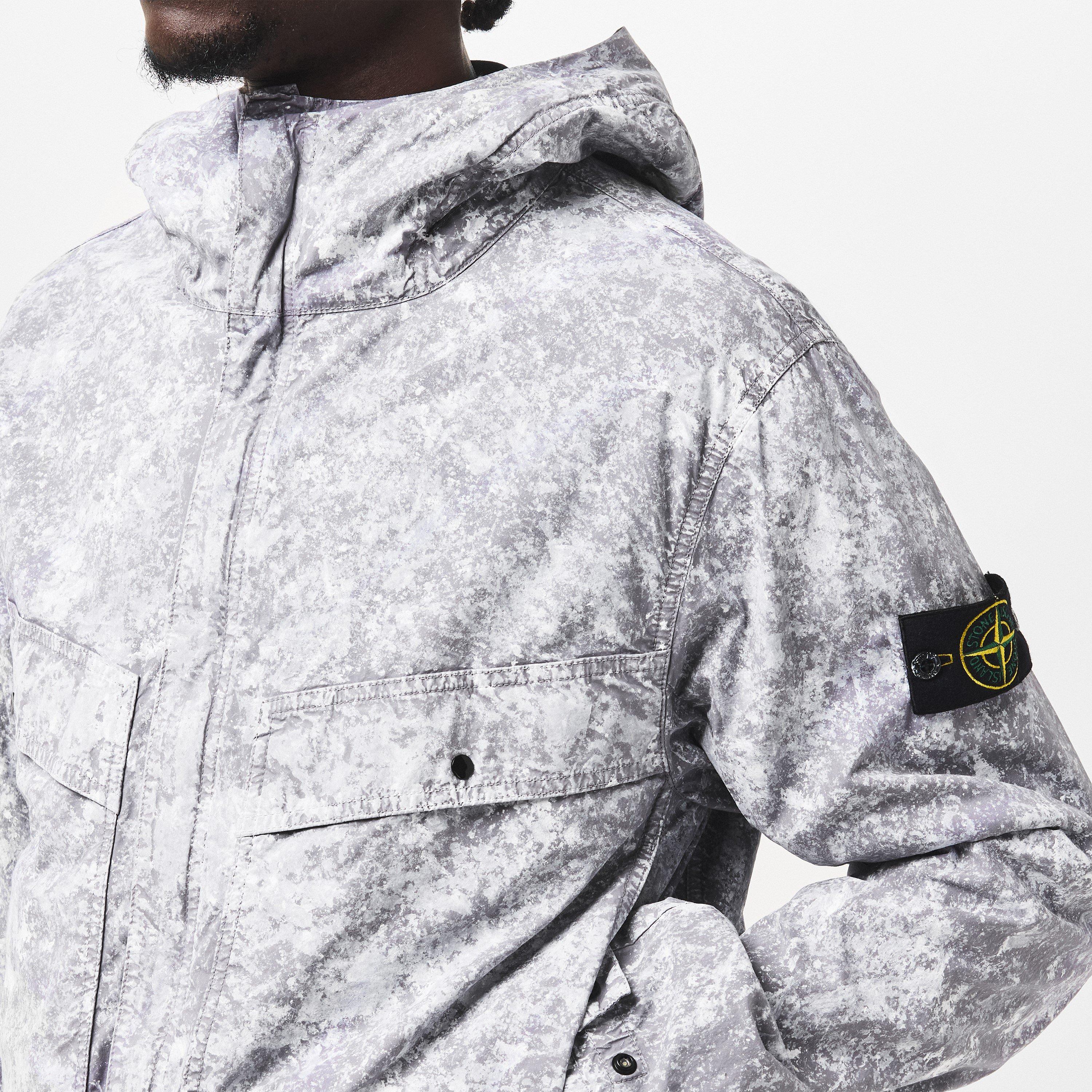 G Perla V0061 - Stone Island - Men's Tela Water Resistant Cotton Hooded Long Sleeve Parka - 5