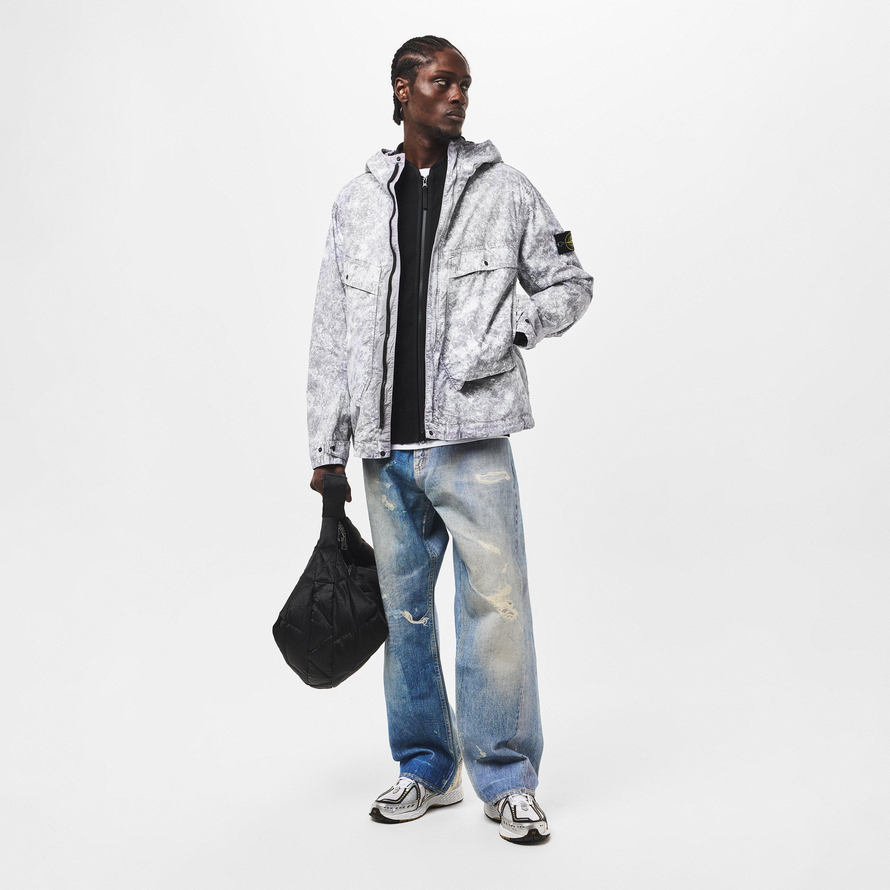 G Perla V0061 - Stone Island - Men's Tela Water Resistant Cotton Hooded Long Sleeve Parka - 6