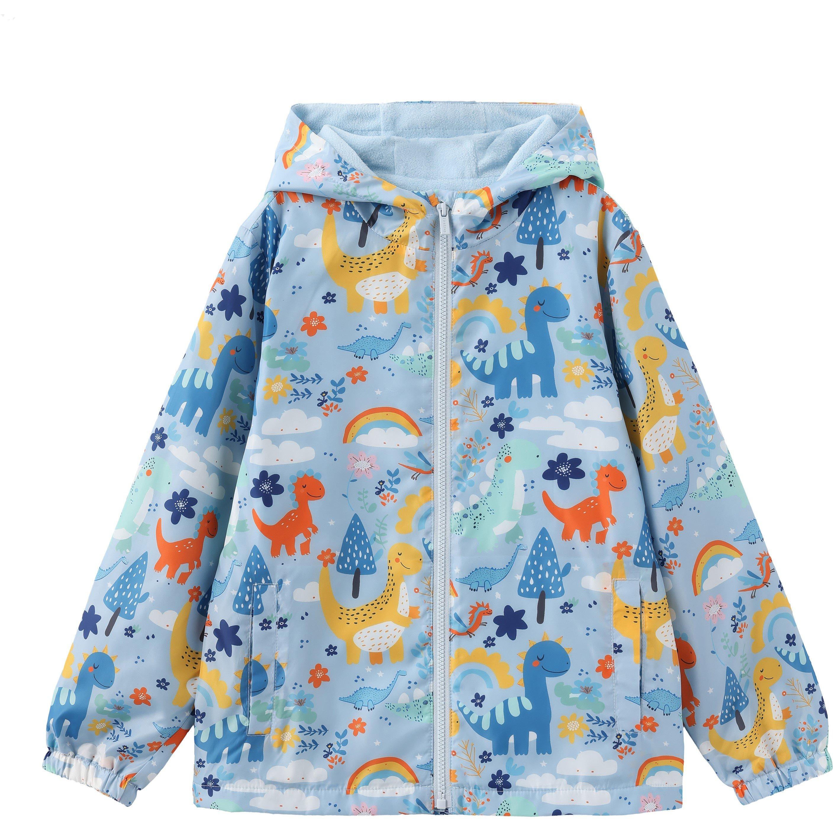 AOP - Star - Kids' Print Hooded Long Sleeve Rain Anorak - 1
