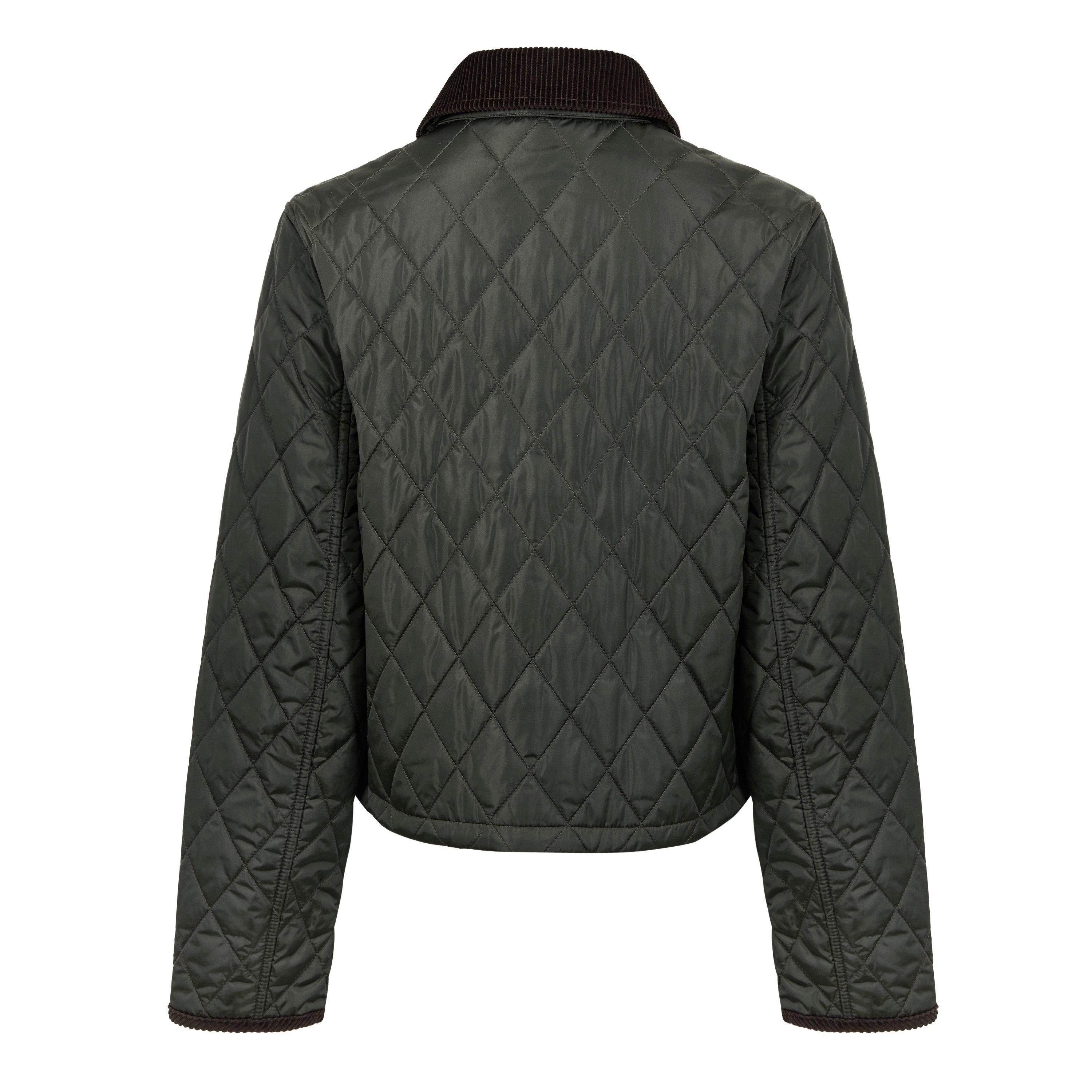 Shale - Burberry - Women's Cropped Diamond Quilted Jacket - 6