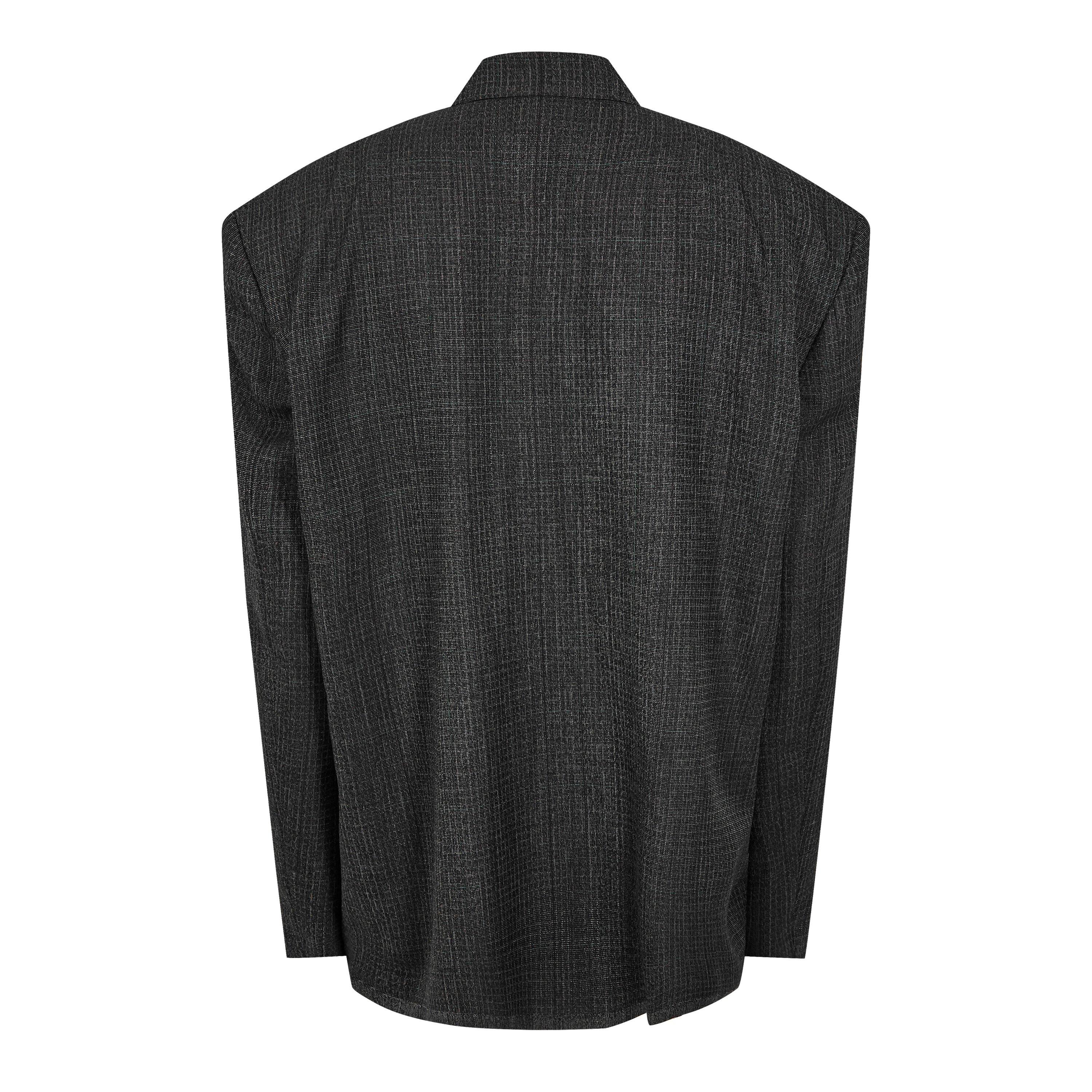 Black/Green - Balenciaga - Men's Seamless Tailored Wool Long Sleeve Blazer - 2