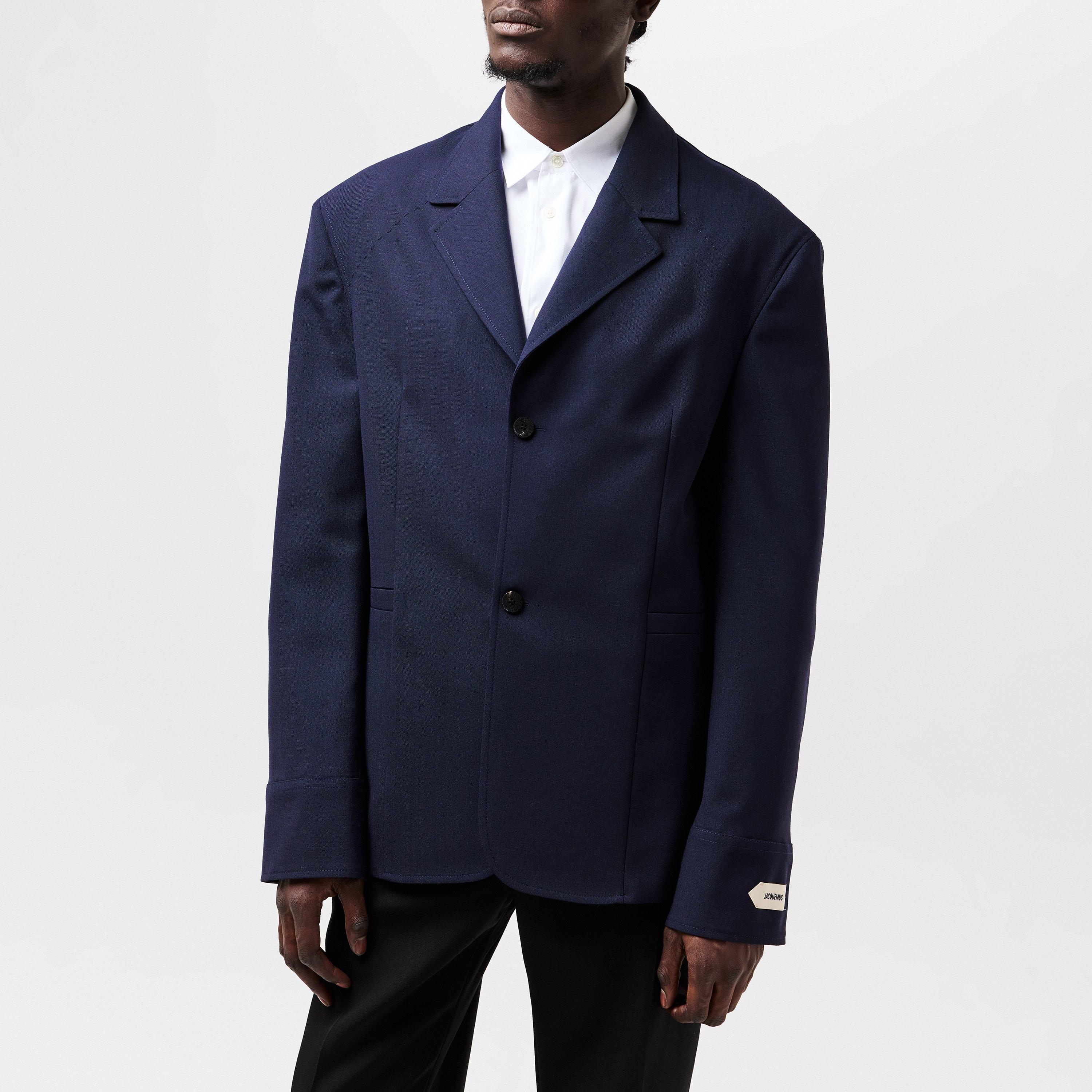 Navy - Jacquemus - Men's Canevas Tailored Blazer - 1