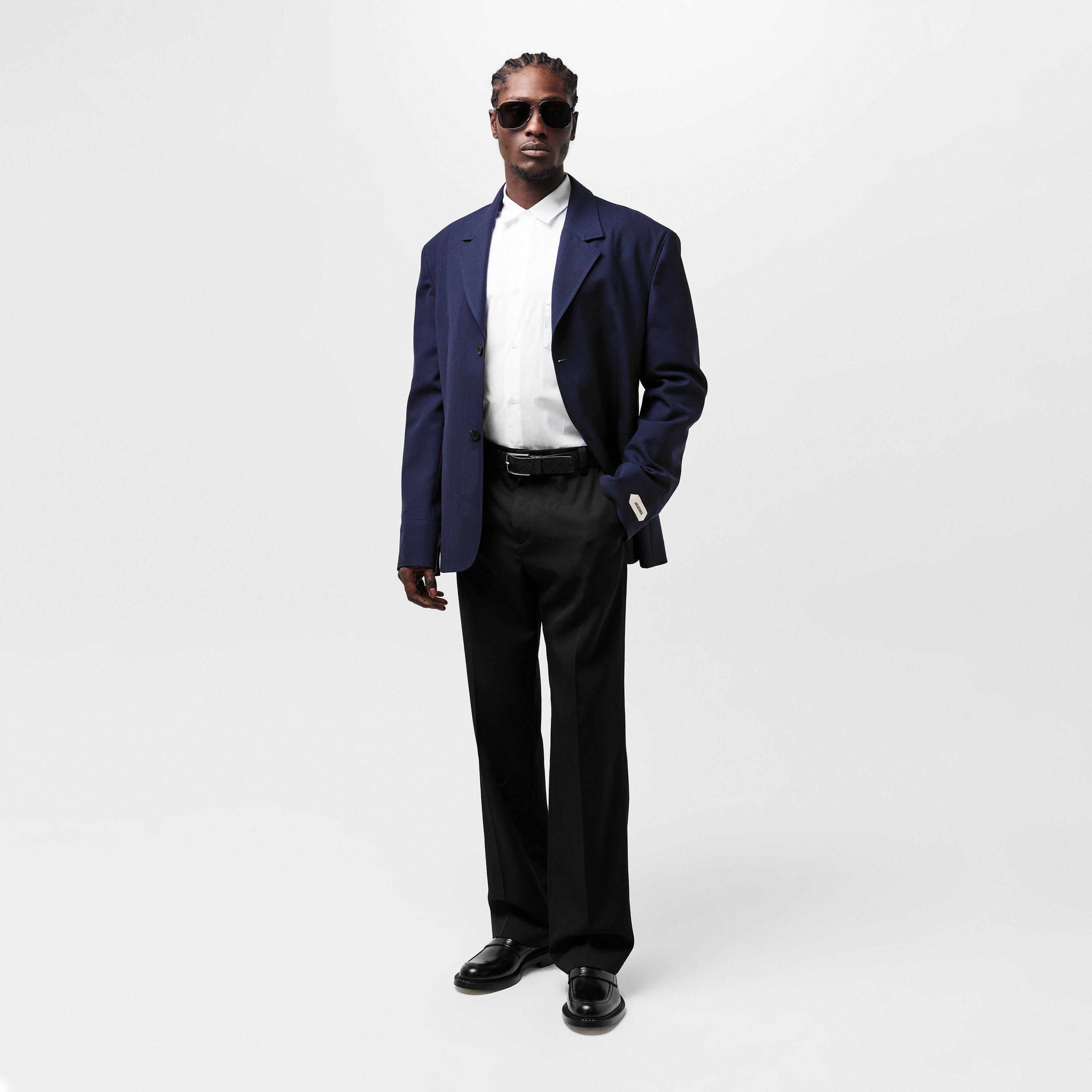 Navy - Jacquemus - Men's Canevas Tailored Fit Blazer - 6