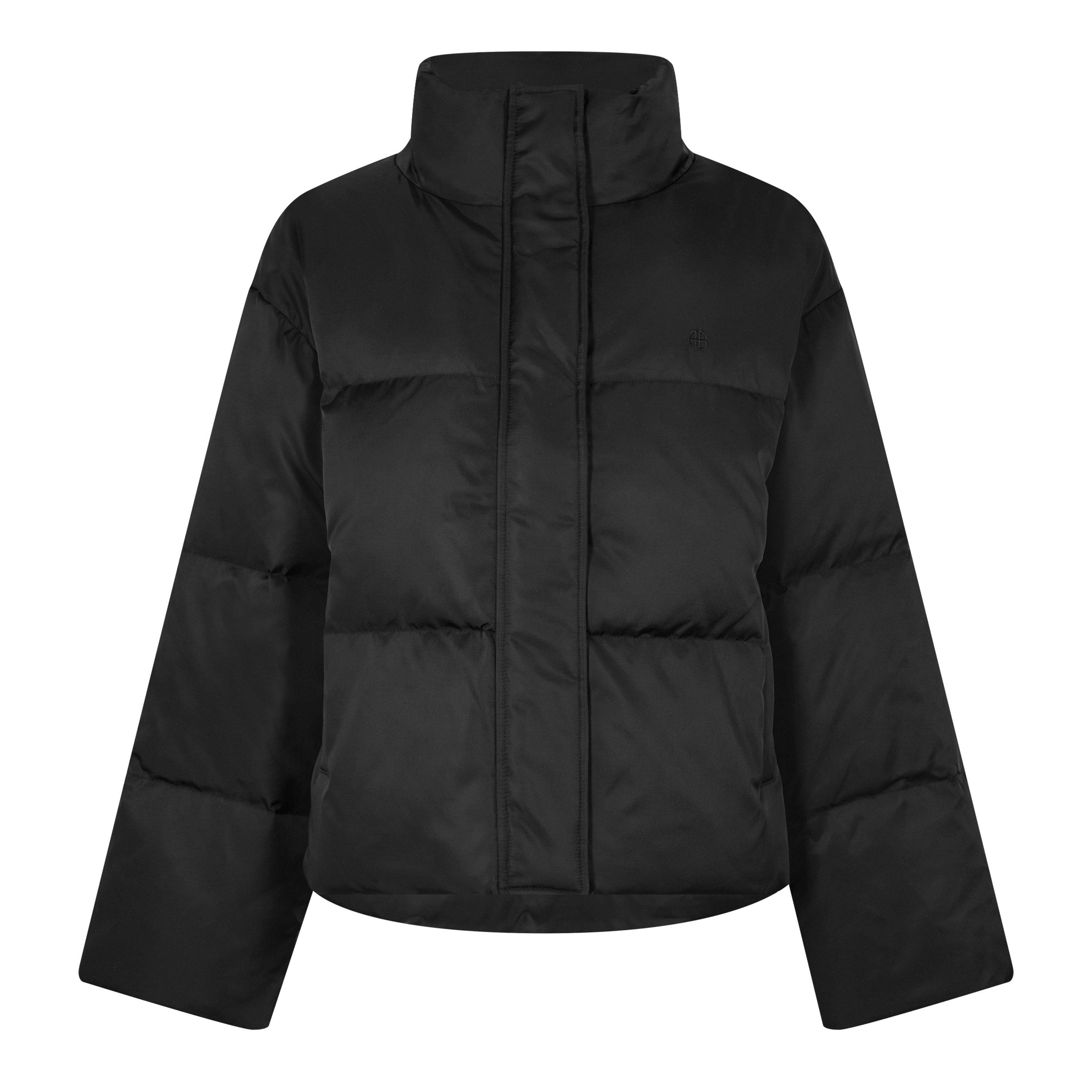 Black - Anine Bing - Women's Dorian Cropped Insulated Short Puffer Jacket - 1
